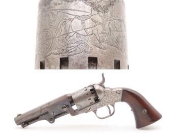 ENGRAVED Antique CIVIL WAR Era MANHATTAN ARMS .31 POCKET Model Revolver New Jersey Manufactured PERCUSSION Revolver