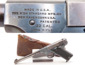 HIGH STANDARD “Model B” .22 LR RF Semi-Auto TARGET Pistol C&R U.S. HOLSTER With a Reputation for RELIABILITY and ACCURACY