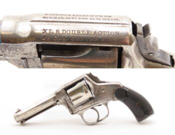 Antique HOPKINS & ALLEN XL No. 5 Double Action FOLDING HAMMER SPUR Revolver Late 19th Century Conceal/Carry SELF DEFENSE Gun