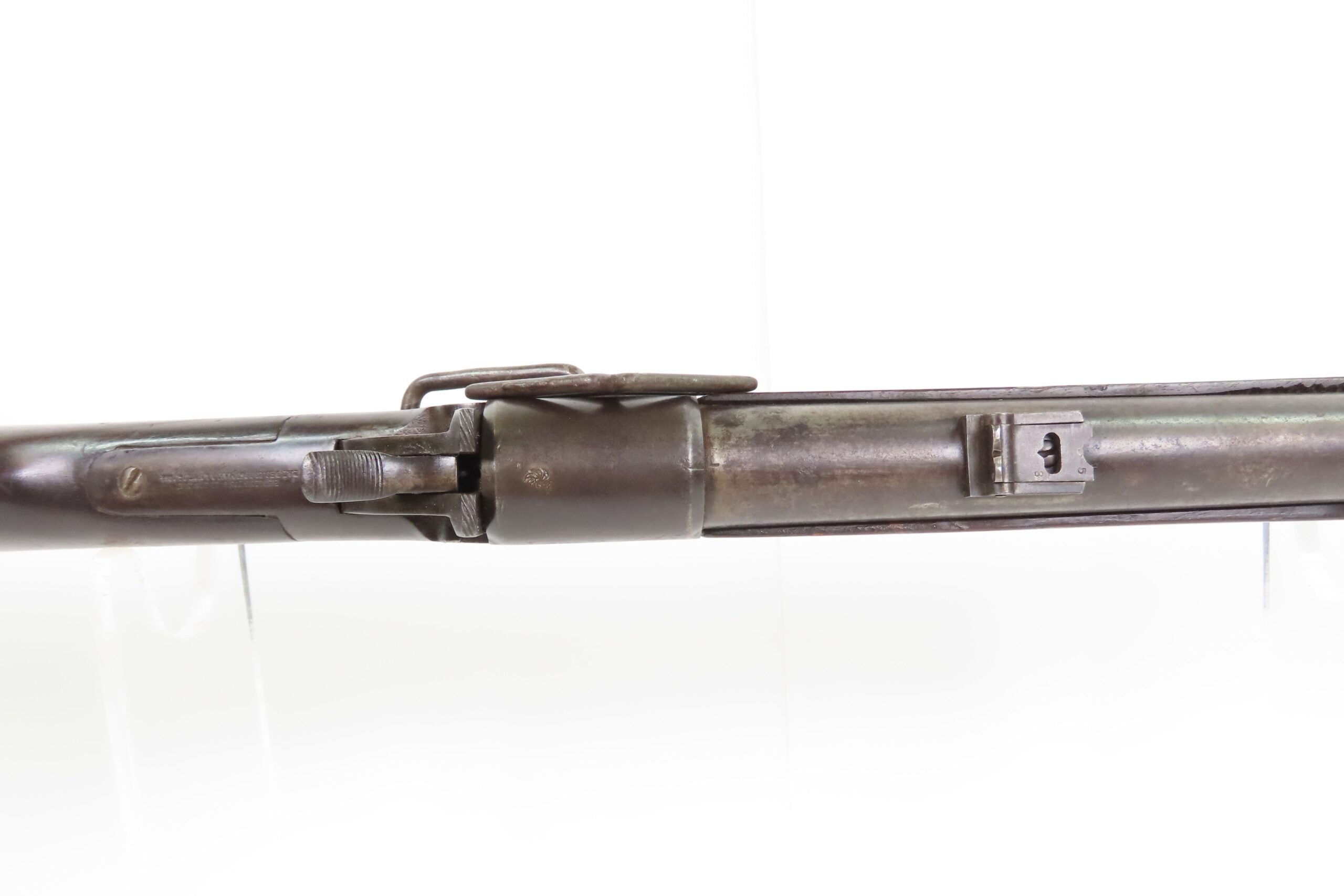 SCARCE Antique U.S. REMINGTON/SAVAGE ARMS Split Breech SADDLE RING Carbine With SIAMESE “CHAKRA” Marked on Top of Action - Image 11