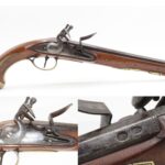 Late-1700s WILLIAMS of London Antique British FLINTLOCK Self Defense Pistol Late 18th Century Handgun with BRASS FURNITURE