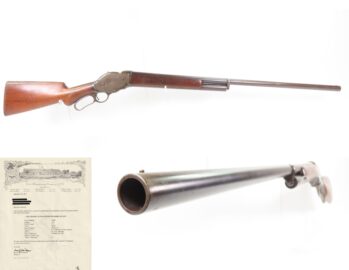 LETTERED Antique WINCHESTER M1887 Lever Action SHOTGUN Type Used TERMINATOR Popular 12 Gauge Coach and Law Enforcement Gun