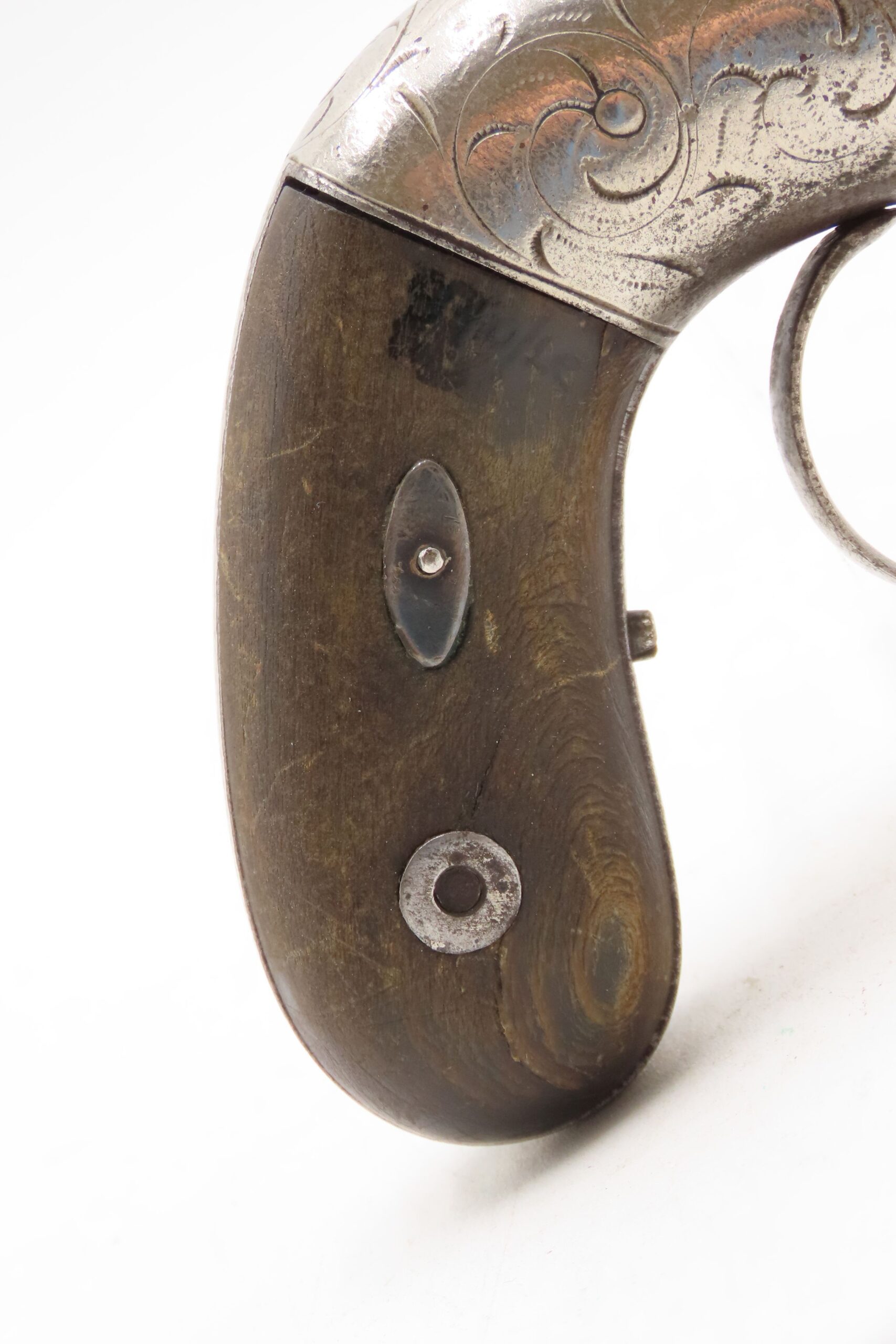 ENGRAVED Antique ALLEN & THURBER .31 Bar Hammer NORWICH Pepperbox BELLY GUN First American Double Action Revolving Pistol - Image 17