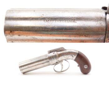 CIVIL WAR Era Antique ALLEN & WHEELOCK .31 PERCUSSION Pepperbox GOLD RUSH ENGRAVED 6-Shot Pepperbox RIVERBOAT GAMBLER