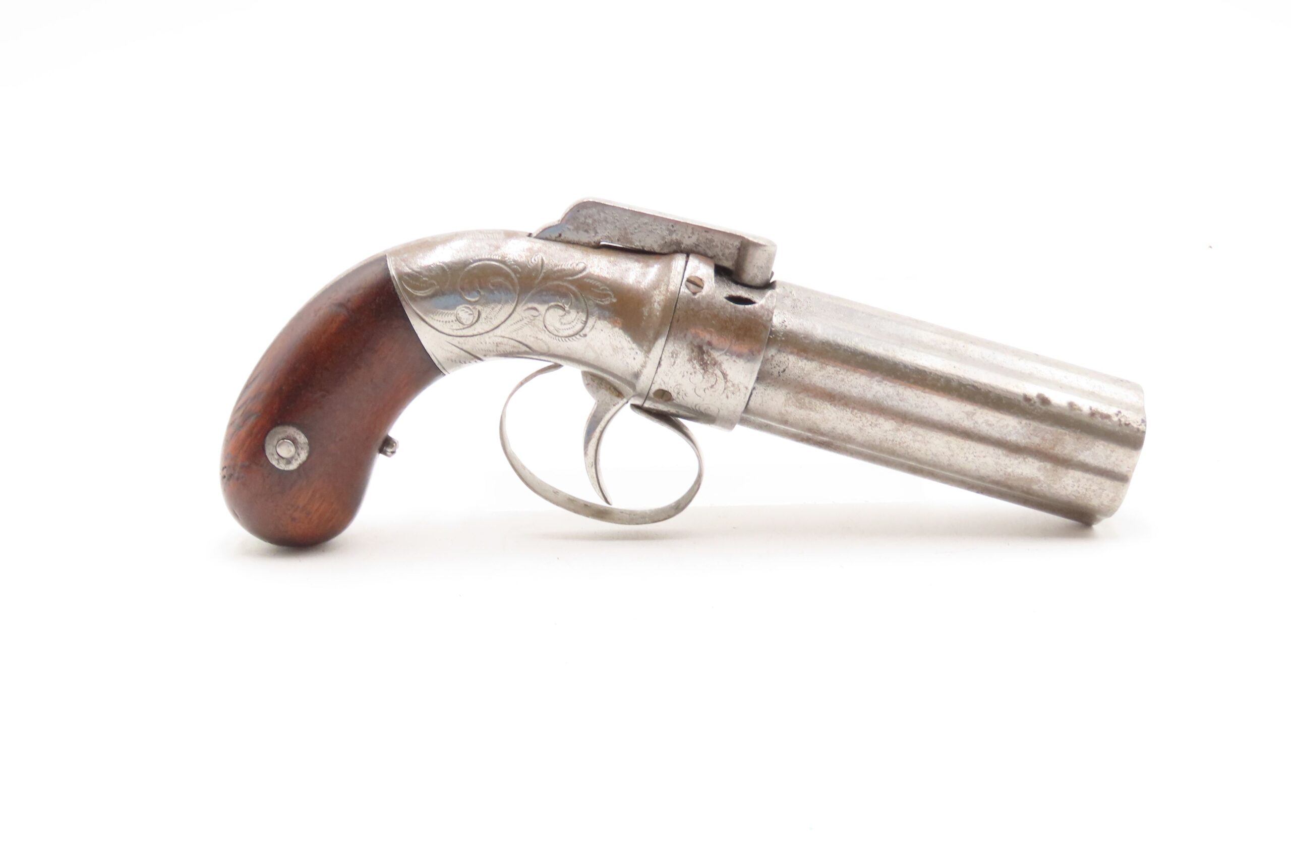 CIVIL WAR Era Antique ALLEN & WHEELOCK .31 PERCUSSION Pepperbox GOLD RUSH ENGRAVED 6-Shot Pepperbox RIVERBOAT GAMBLER - Image 16