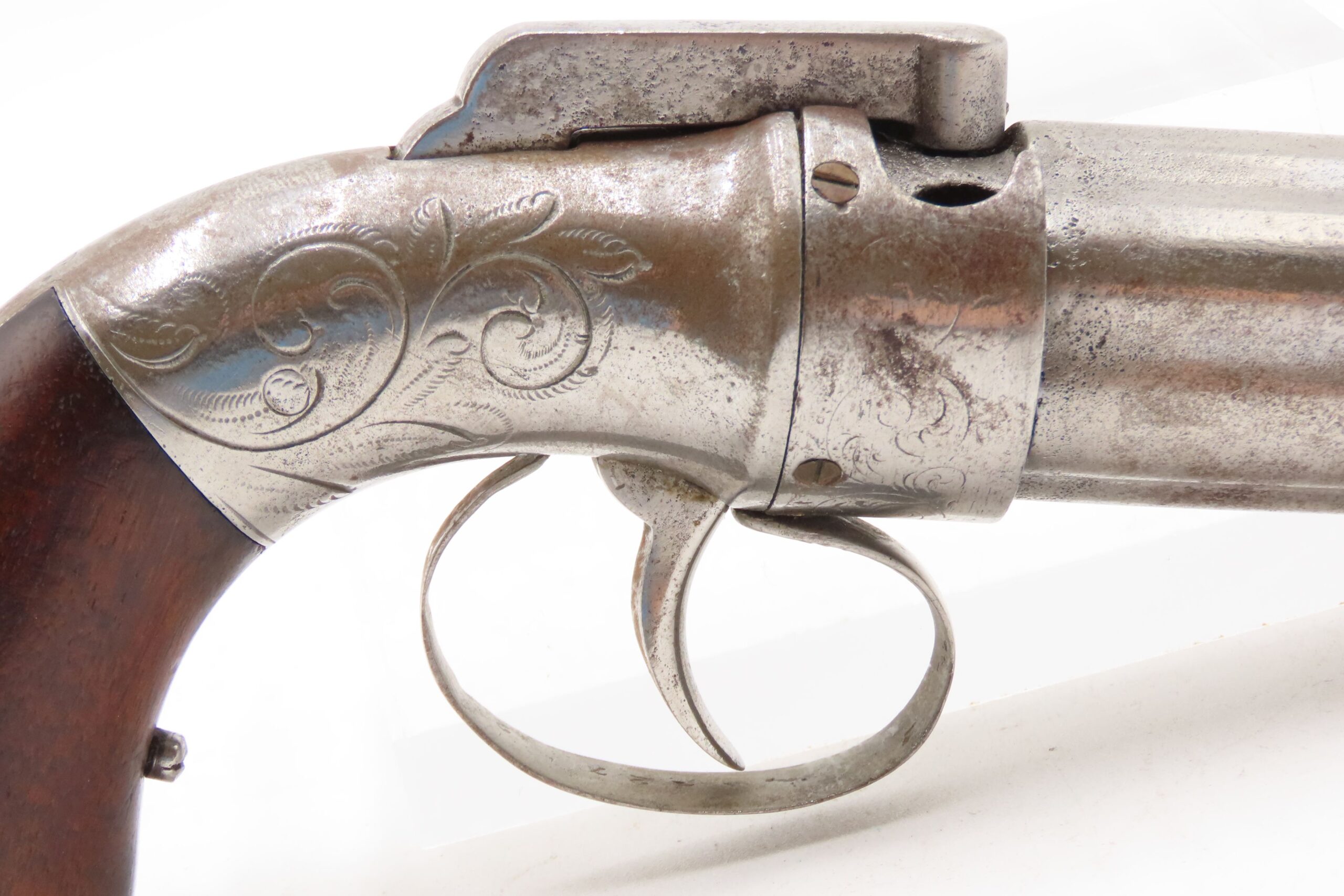 CIVIL WAR Era Antique ALLEN & WHEELOCK .31 PERCUSSION Pepperbox GOLD RUSH ENGRAVED 6-Shot Pepperbox RIVERBOAT GAMBLER - Image 18