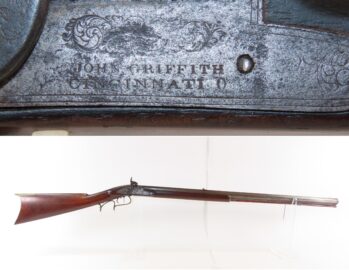 Mid-1800s Antique AMERICAN “JOHN GRIFFITH” HOMESTEAD/HUNTING Cinci. OHIO CIVIL WAR Era GAME GETTING .54 Caliber Longarm