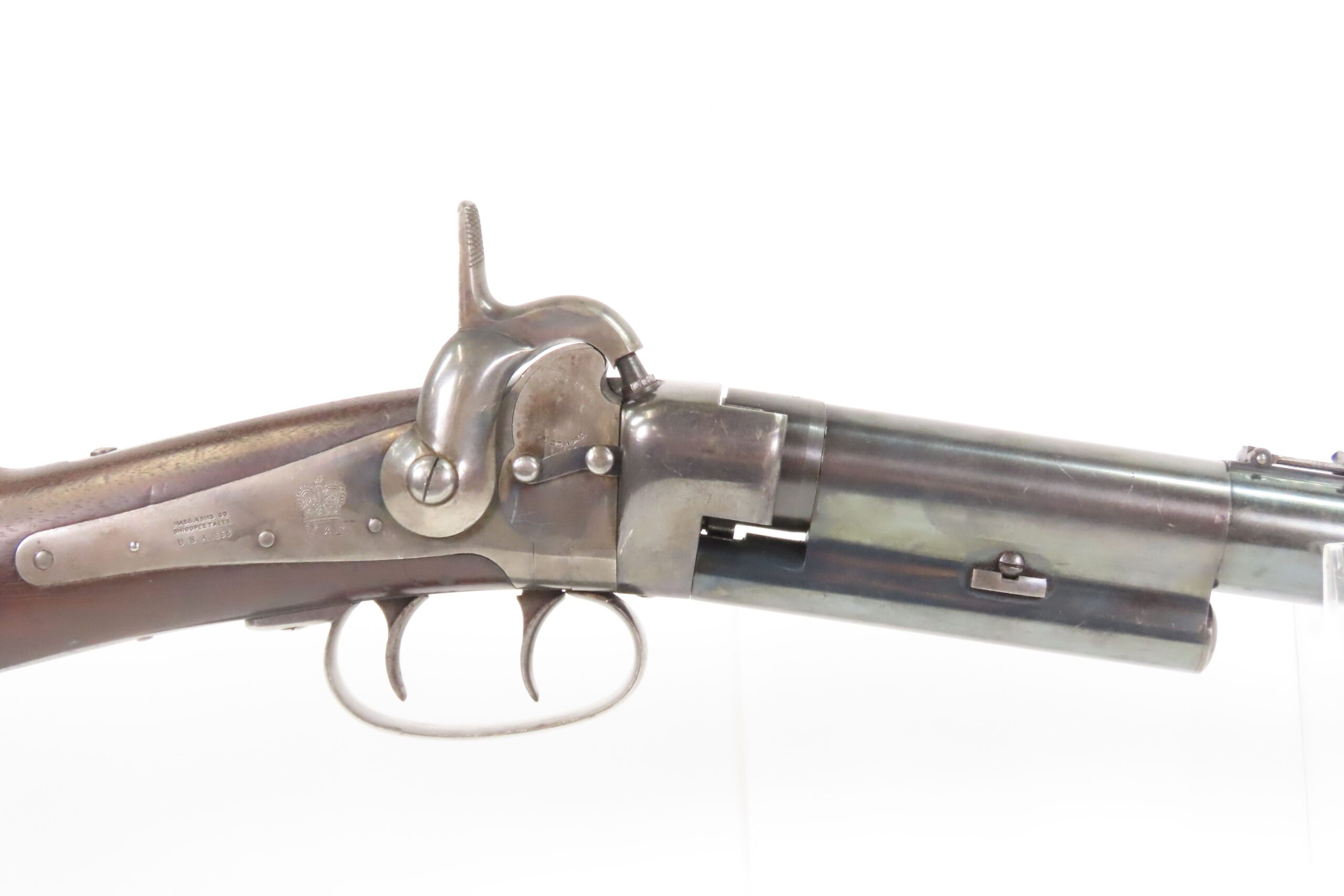 SCARCE MASS. ARMS British Contract GREENE PATENT Breech Loading CARBINE 1 of 2000 Made for British Use in the CRIMEAN WAR! - Image 5