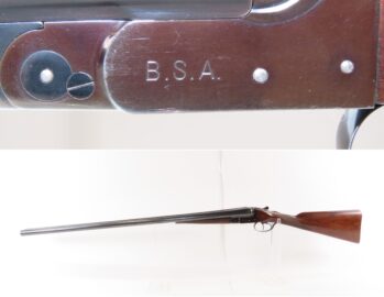 BRITISH B.S.A. Double Barrel 12 g. Hammerless HUNTING/SPORTING Shotgun C&R SIDE x SIDE GAME GETTING Shotgun