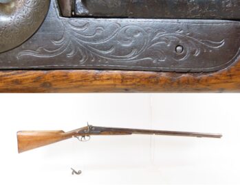 ENGRAVED Antique BELGIAN 12 g. Double Barrel SIDE x SIDE Percussion SHOTGUN Mid-1800s HOMESTEAD Hunting/Fowling Piece