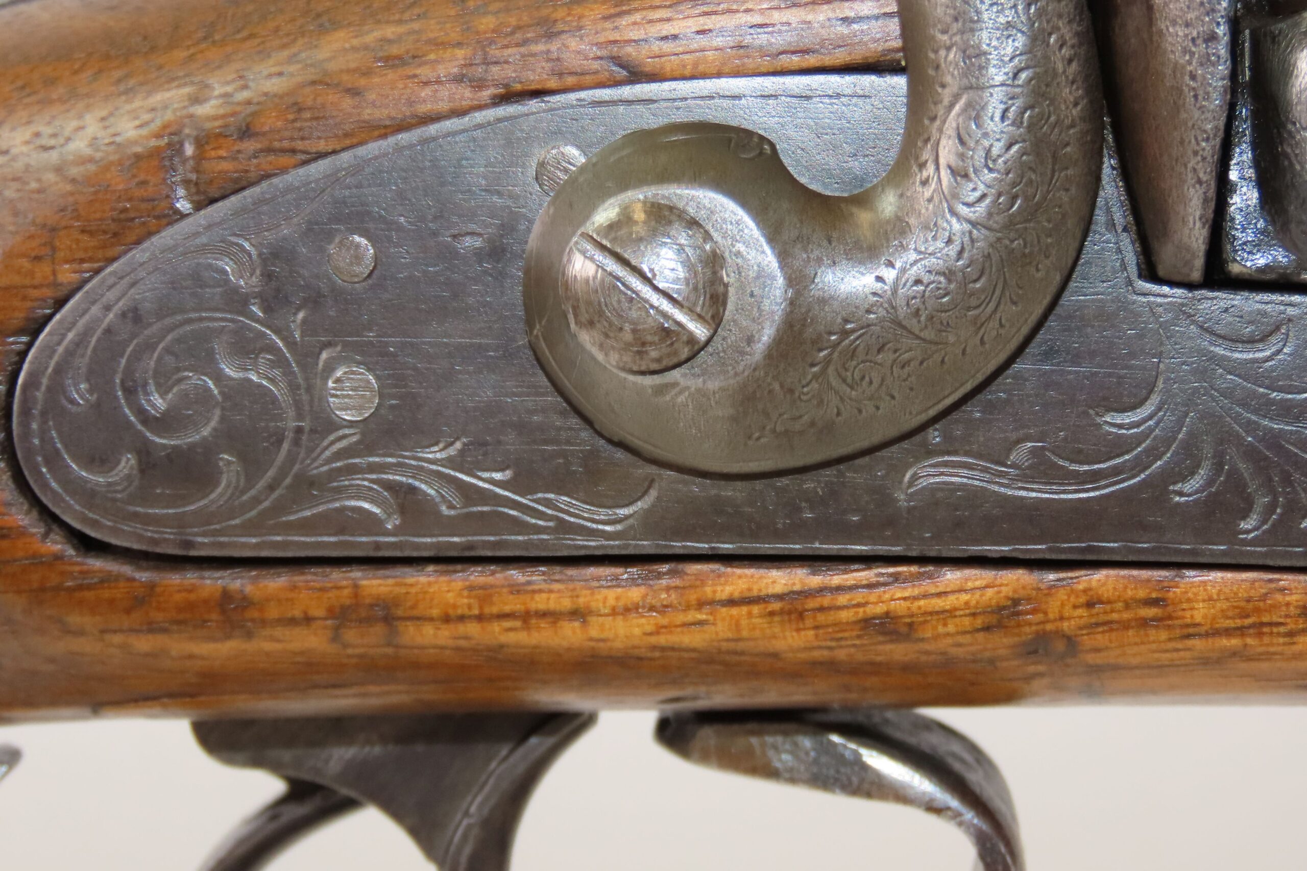 ENGRAVED Antique BELGIAN 12 g. Double Barrel SIDE x SIDE Percussion SHOTGUN Mid-1800s HOMESTEAD Hunting/Fowling Piece - Image 8