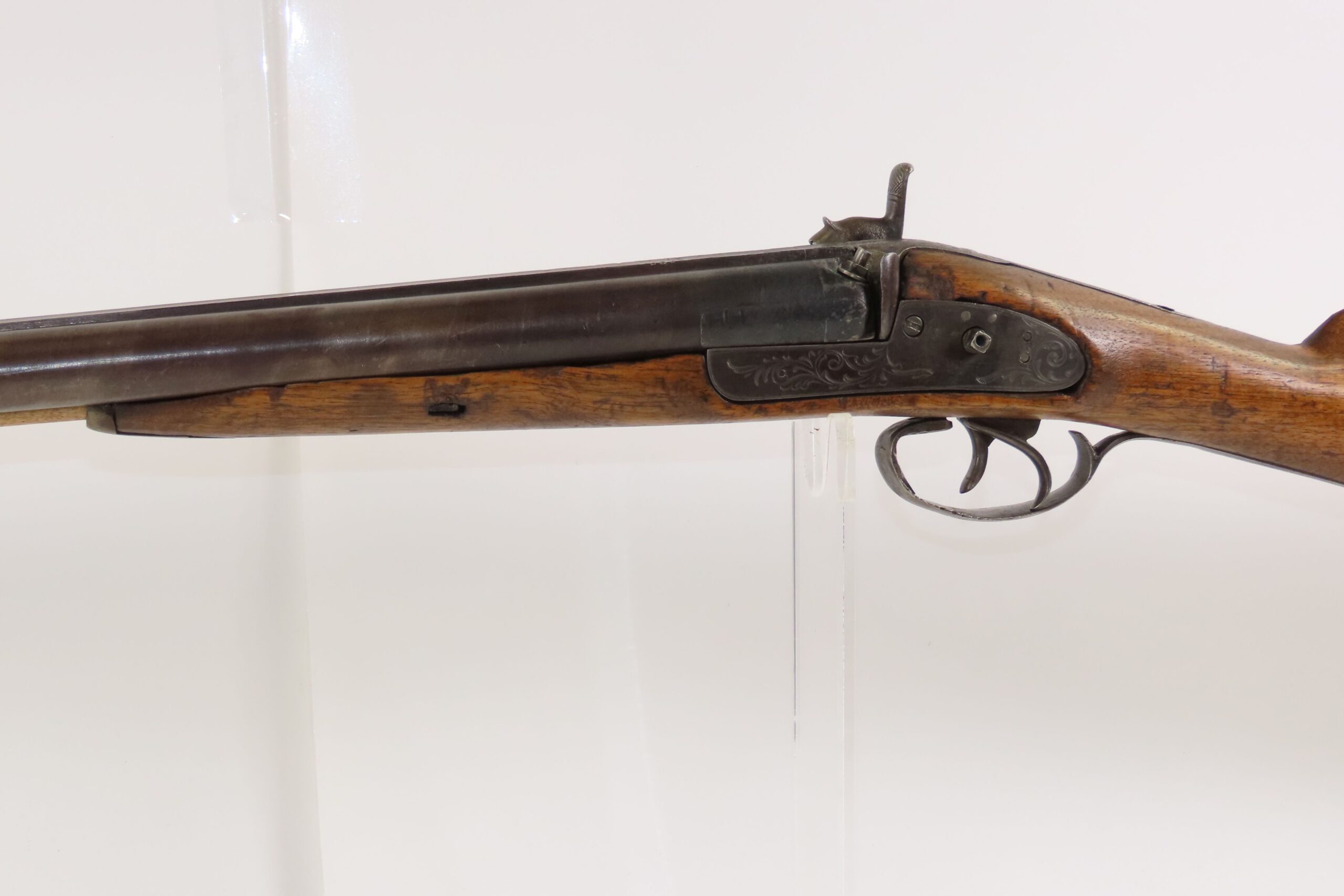 ENGRAVED Antique BELGIAN 12 g. Double Barrel SIDE x SIDE Percussion SHOTGUN Mid-1800s HOMESTEAD Hunting/Fowling Piece - Image 18