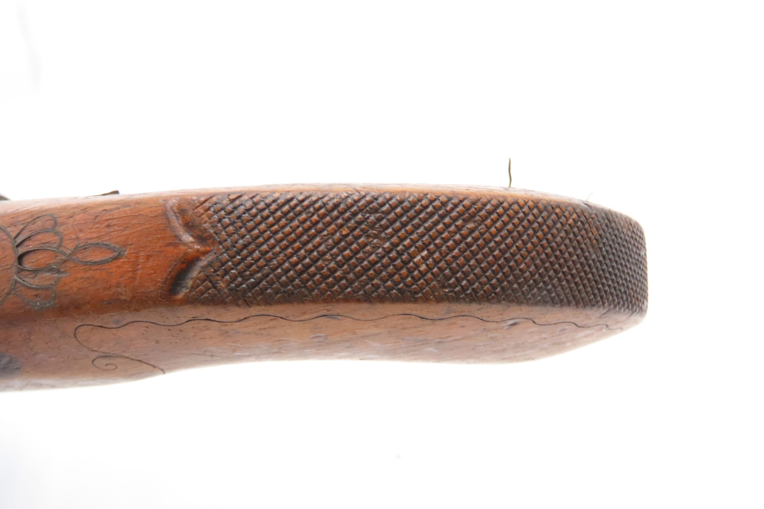 Mid-1800s Antique BRASS CANNON BARREL “Manstopper” PERCUSSION Pistol ENGRAVED Smoothbore Mid-19th Century Sidearm - Image 8