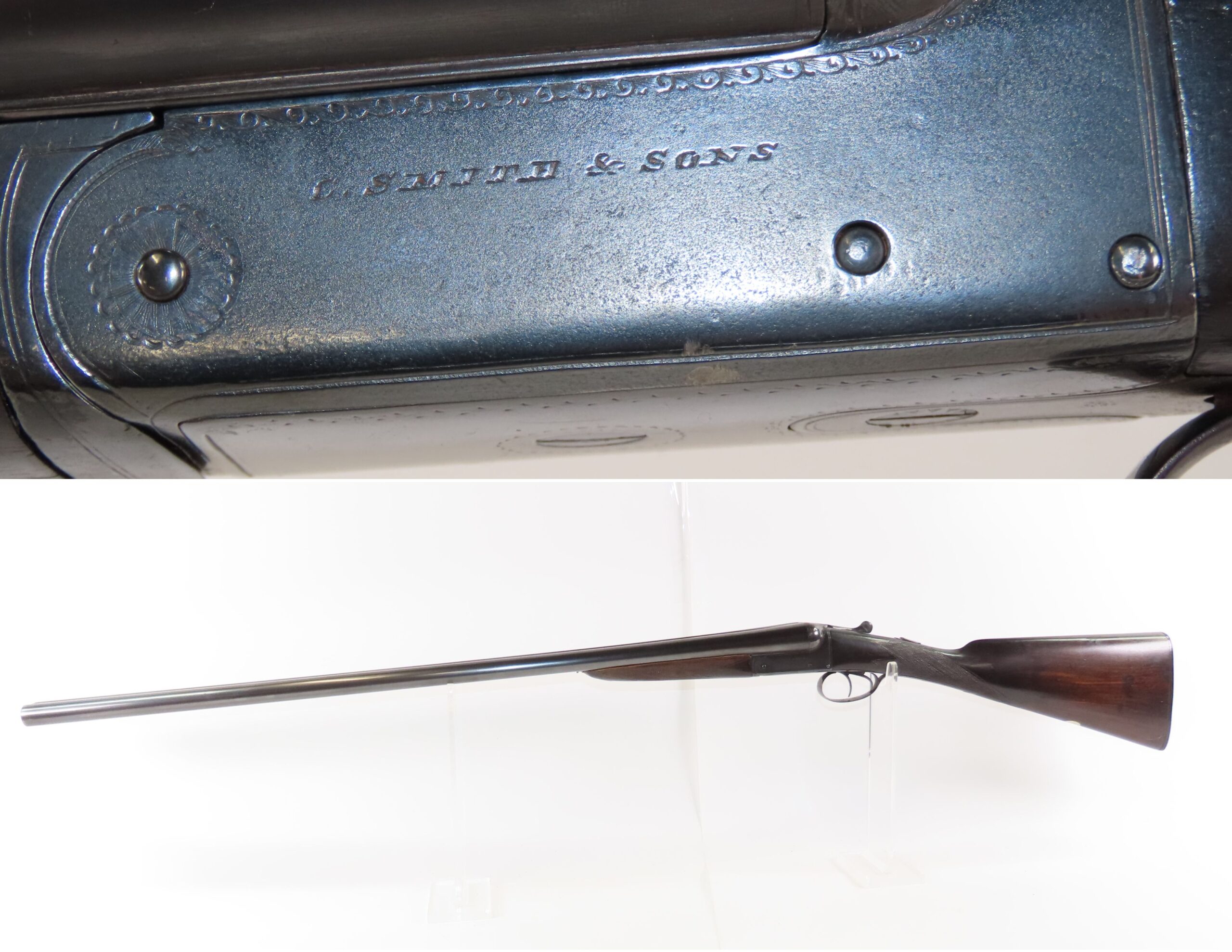 British C. SMITH & SONS Double Barrel SxS 12 Gauge C&R HAMMERLESS Shotgun ROARING TWENTIES Era BOXLOCK Fowling Piece