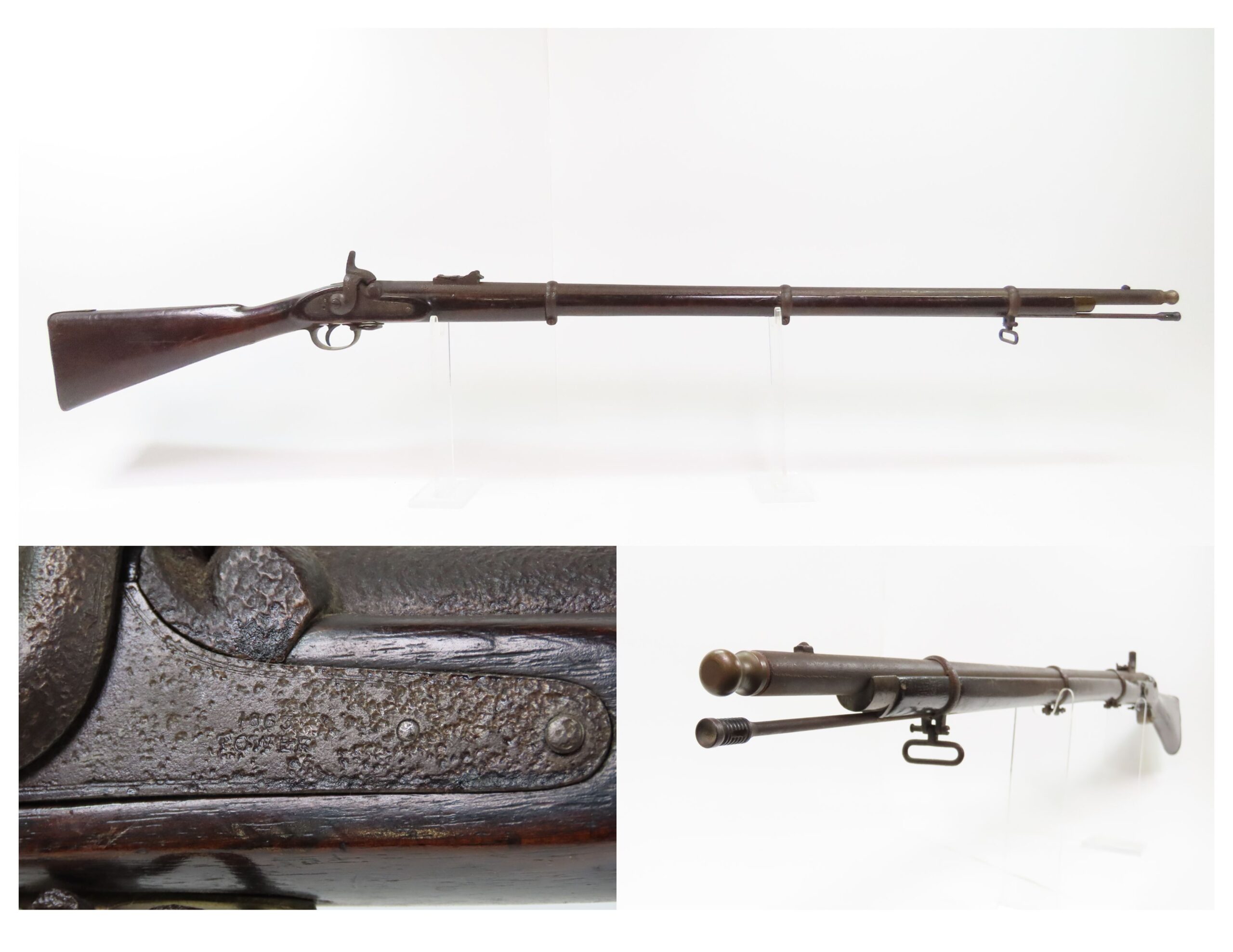 1863 Dated CIVIL WAR Antique British P1853 ENFIELD Infantry Rifle-Musket P 53 TOWER Marked .60 Rifle-Musket