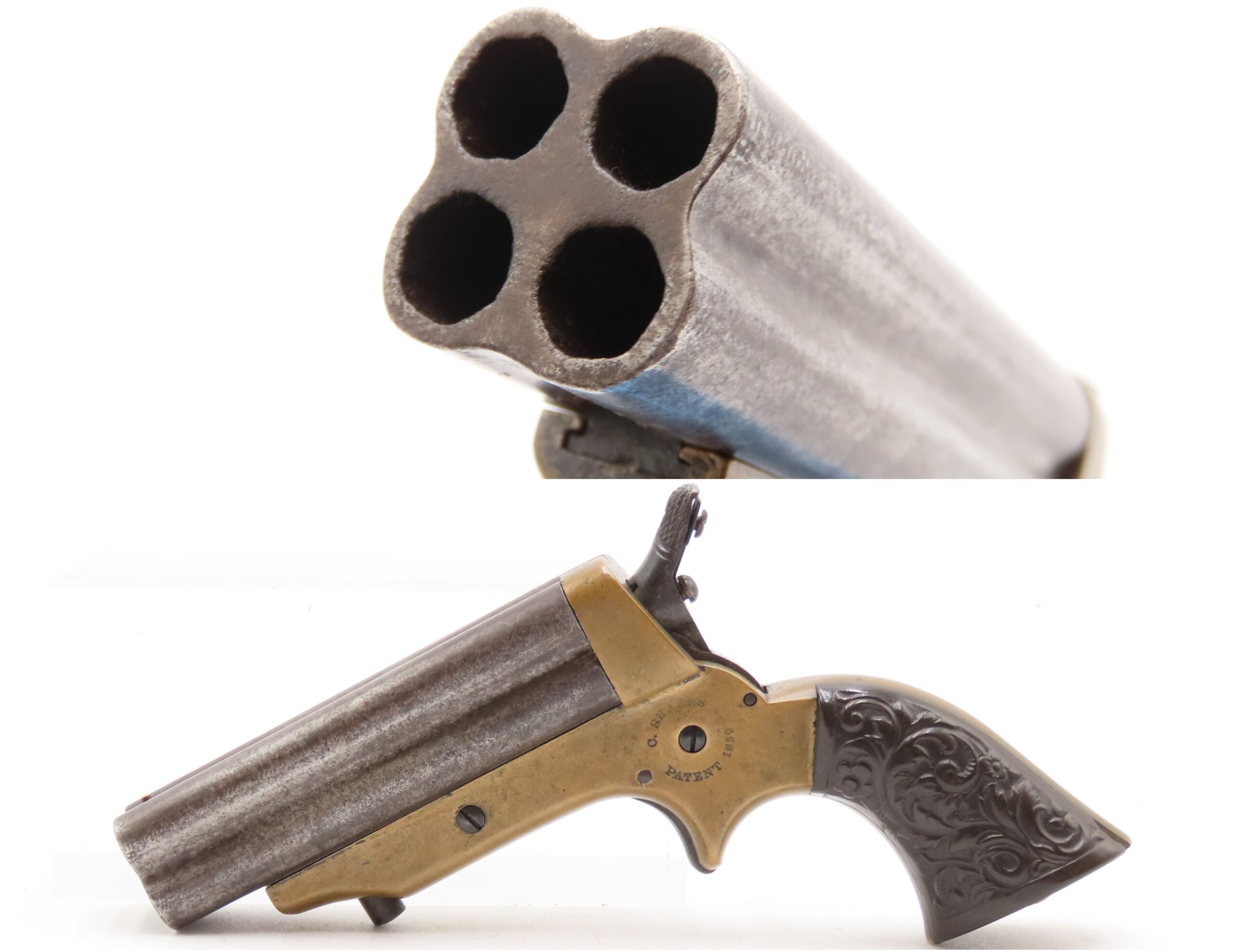 CIVIL WAR Era Antique C. SHARPS .22 PEPPERBOX Wild West RIVERBOAT GAMBLER Mfg. 1859-74 Model 1 Pocket Pepperbox Revolver
