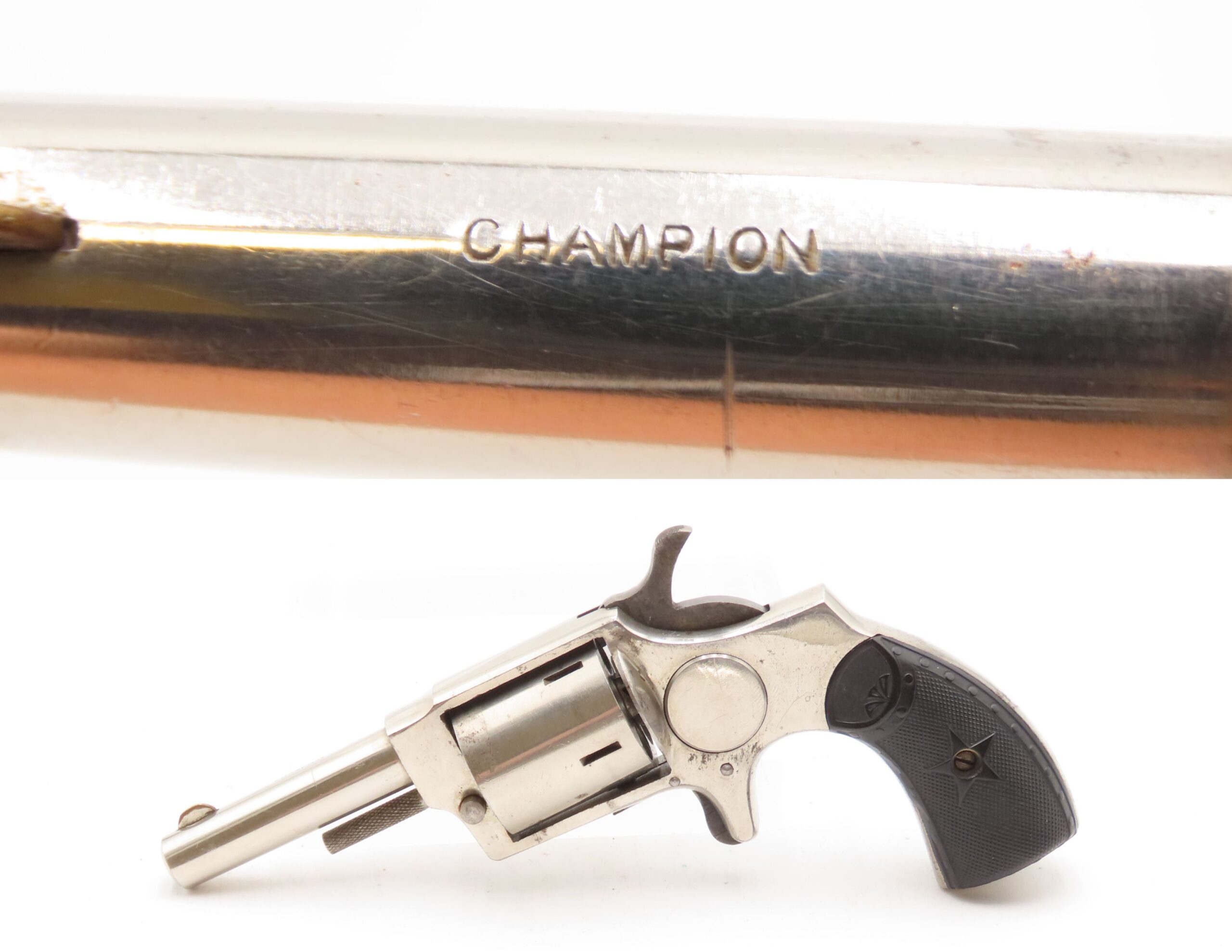 WILD WEST Antique “CHAMPION” Defense COWBOY Back-Up POCKET Revolver 1800s FRONTIER ERA Spur Trigger HIDEOUT .32 Cal. Revolver