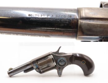 1876 Antique COLT “New Line” .30 RF ETCHED PANED Pocket Revolver WILD WEST CONDITION! With DESIRABLE CASE-HARDENED FRAME