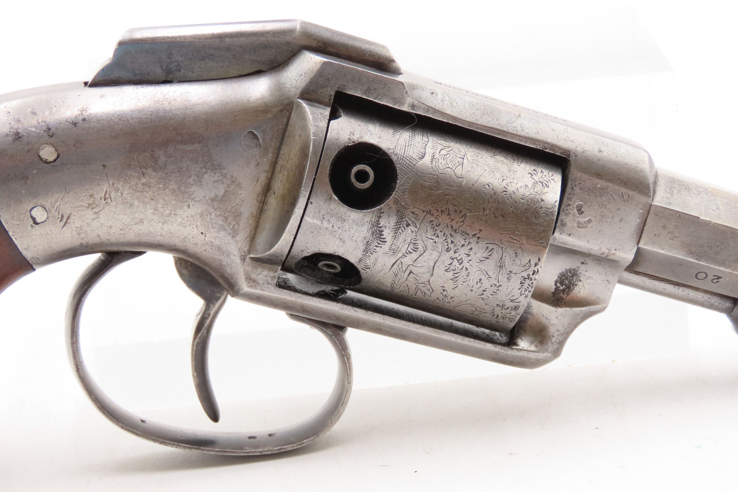 Rare ENGRAVED Antique ALLEN & WHEELOCK Small Frame Perc. POCKET Revolver Also Known as the “TRANSITION PEPPERBOX-REVOLVER” - Image 20