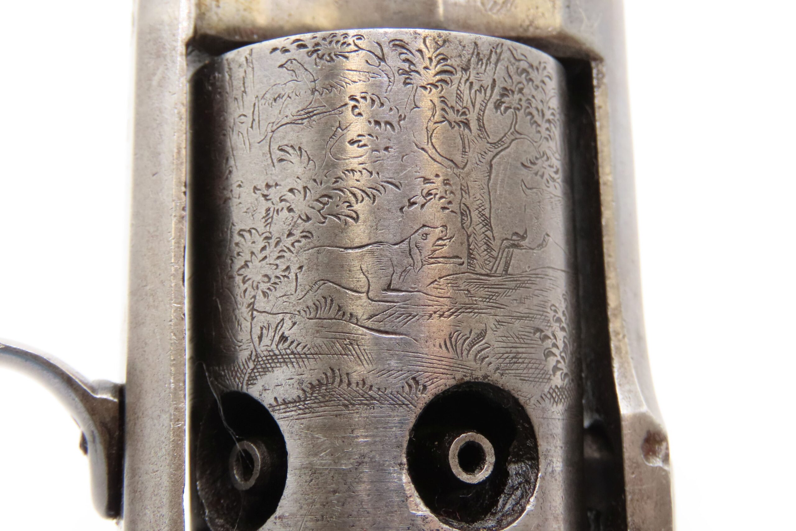 Rare ENGRAVED Antique ALLEN & WHEELOCK Small Frame Perc. POCKET Revolver Also Known as the “TRANSITION PEPPERBOX-REVOLVER” - Image 9