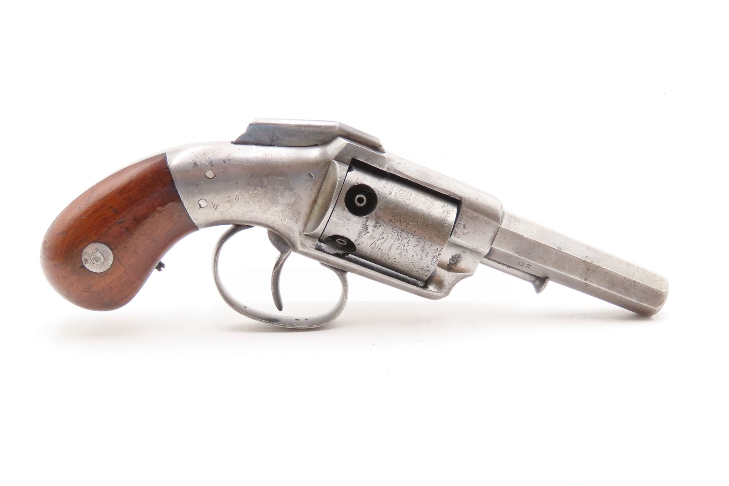 Rare ENGRAVED Antique ALLEN & WHEELOCK Small Frame Perc. POCKET Revolver Also Known as the “TRANSITION PEPPERBOX-REVOLVER” - Image 18