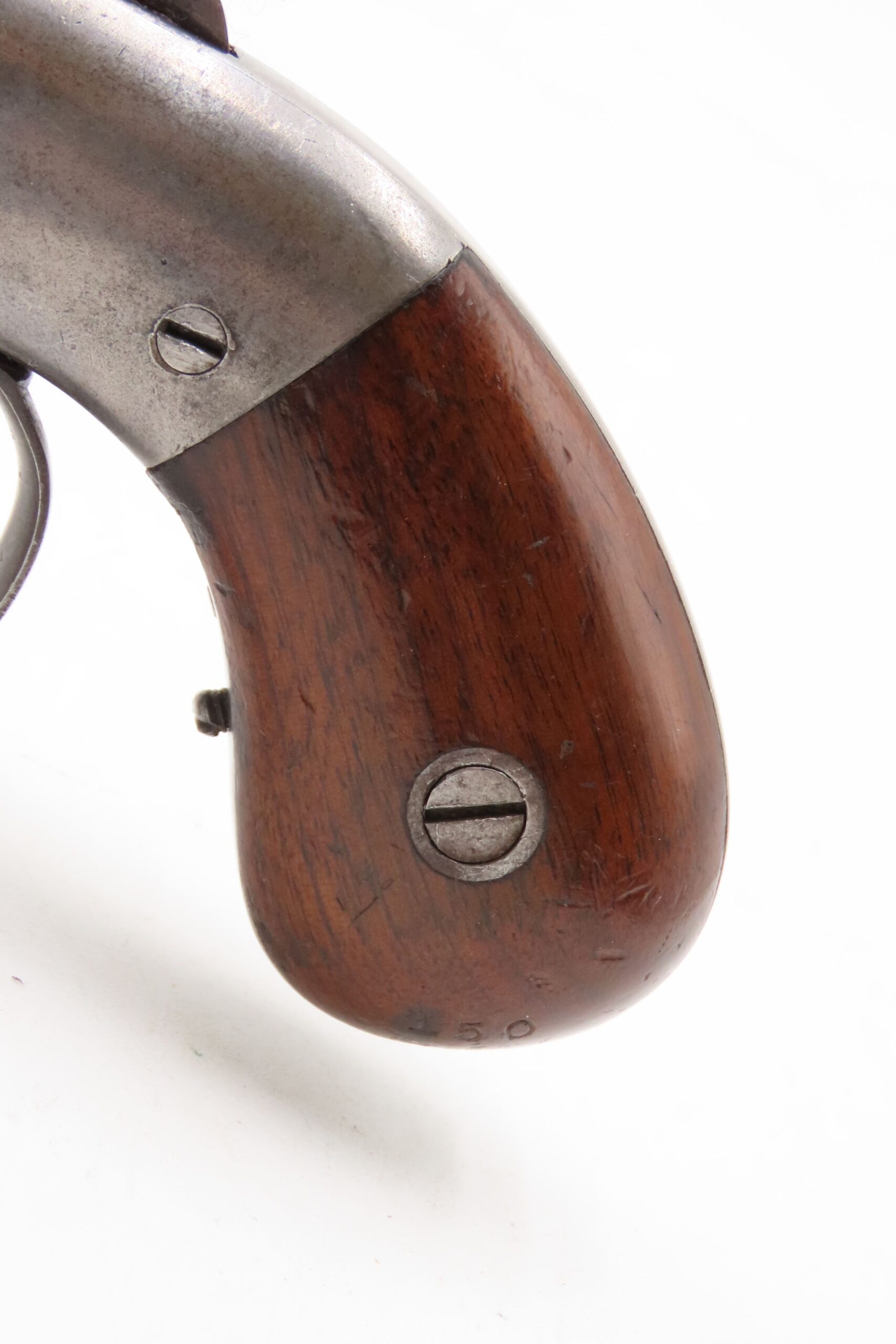 Rare ENGRAVED Antique ALLEN & WHEELOCK Small Frame Perc. POCKET Revolver Also Known as the “TRANSITION PEPPERBOX-REVOLVER” - Image 4