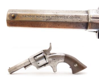 SCARCE Factory Engraved CIVIL WAR Antique BACON MFG. .22 RF POCKET Revolver PATENT INFRINGEMENT Handgun w/SWING OUT CYLINDER