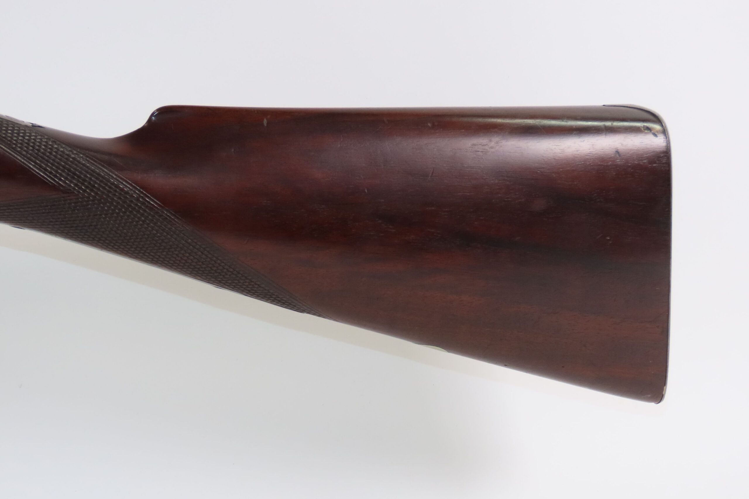 ENGRAVED Antique I. HOLLIS & SONS 10 Gauge Percussion DOUBLE BARREL Shotgun LONDON MADE Longarm from the mid-19th Century - Image 9