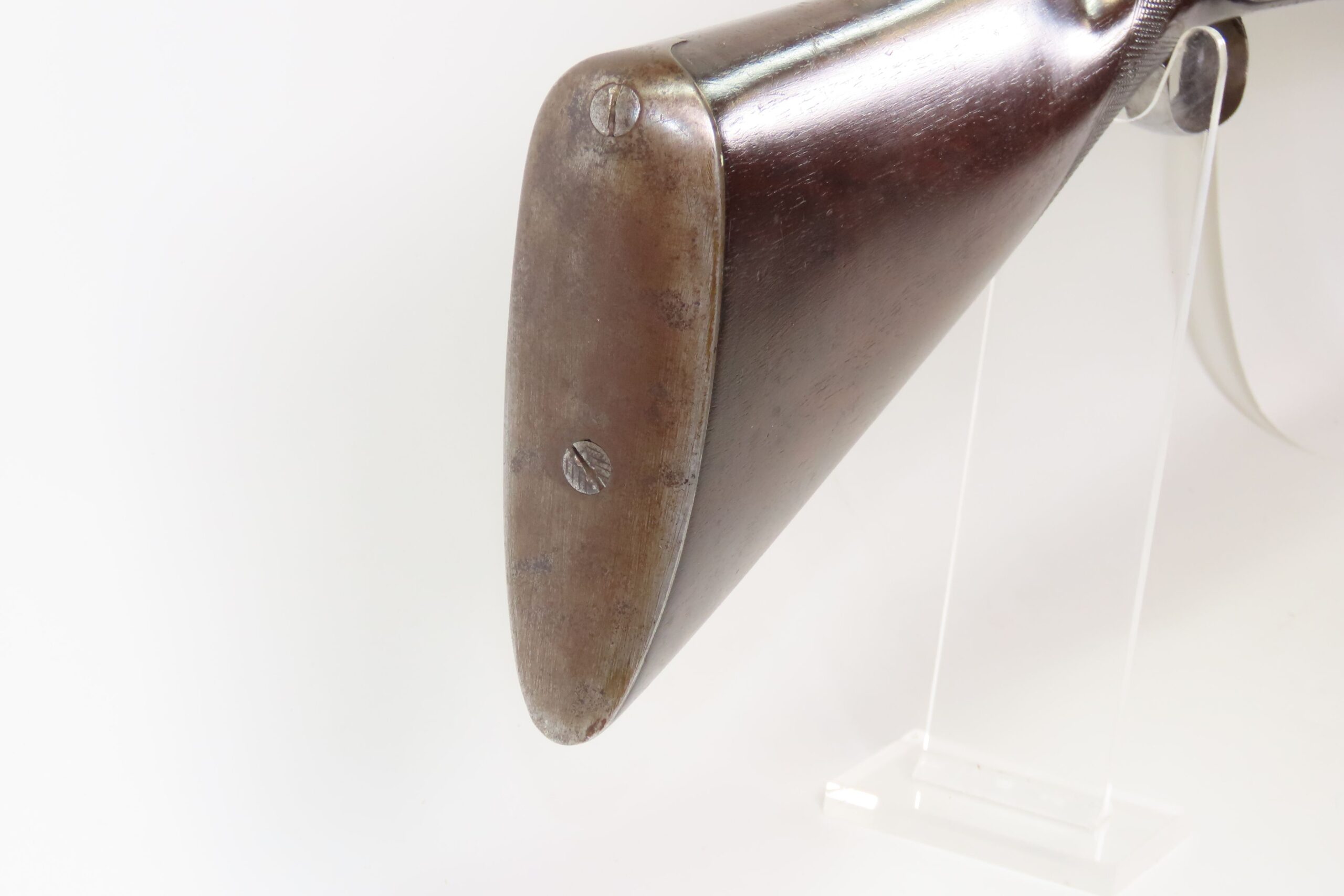 ENGRAVED Antique I. HOLLIS & SONS 10 Gauge Percussion DOUBLE BARREL Shotgun LONDON MADE Longarm from the mid-19th Century - Image 24