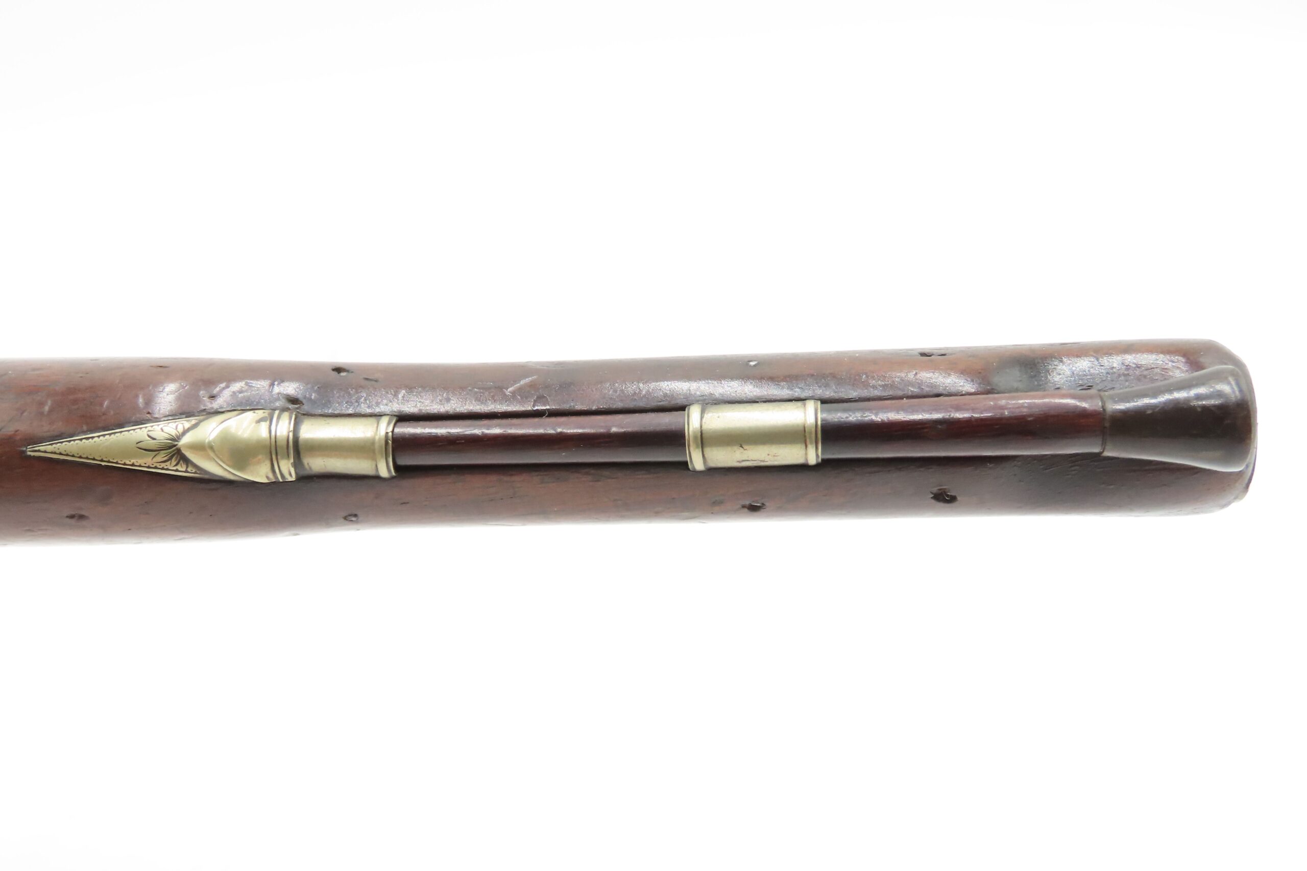 BRACE of REVOLUTIONARY WAR Era Brass Barrel JOVER & SON Flintlock Pistols 1750-1786 Mfr. With GERMAN SILVER MOUNTS - Image 22