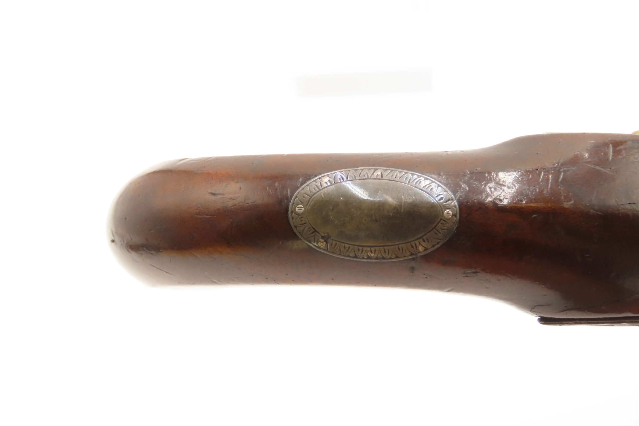 BRACE of REVOLUTIONARY WAR Era Brass Barrel JOVER & SON Flintlock Pistols 1750-1786 Mfr. With GERMAN SILVER MOUNTS - Image 27
