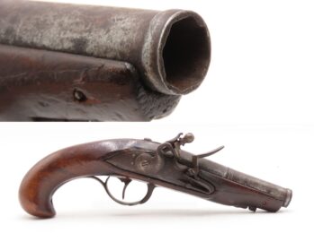 Antique Late 1700s EUROPEAN .54 FLINTLOCK Self Defense MANSTOPPER Pistol 18th Century GENTLEMAN’S HOLSTER/COAT POCKET Pistol