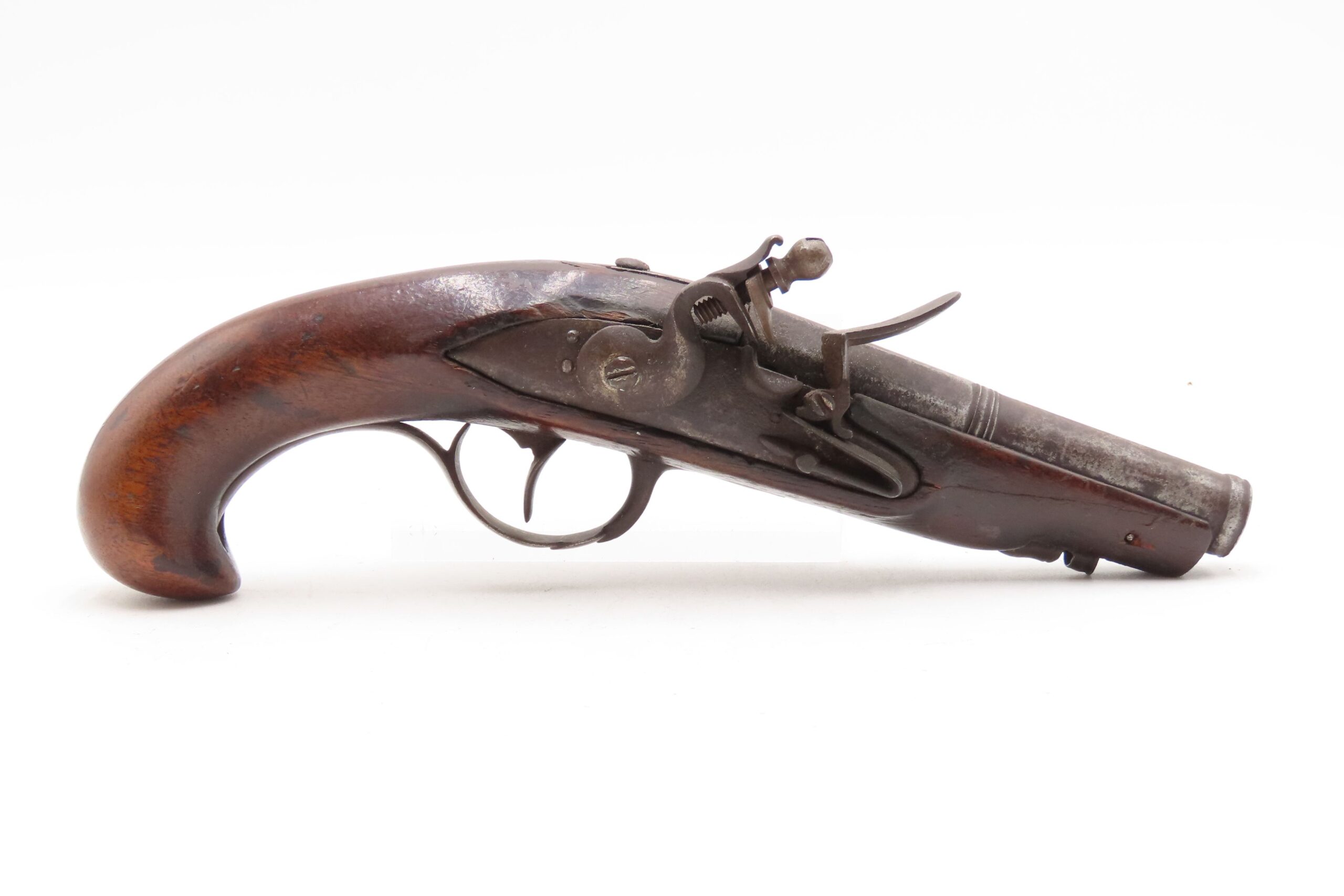 Antique Late 1700s EUROPEAN .54 FLINTLOCK Self Defense MANSTOPPER Pistol 18th Century GENTLEMAN’S HOLSTER/COAT POCKET Pistol - Image 3