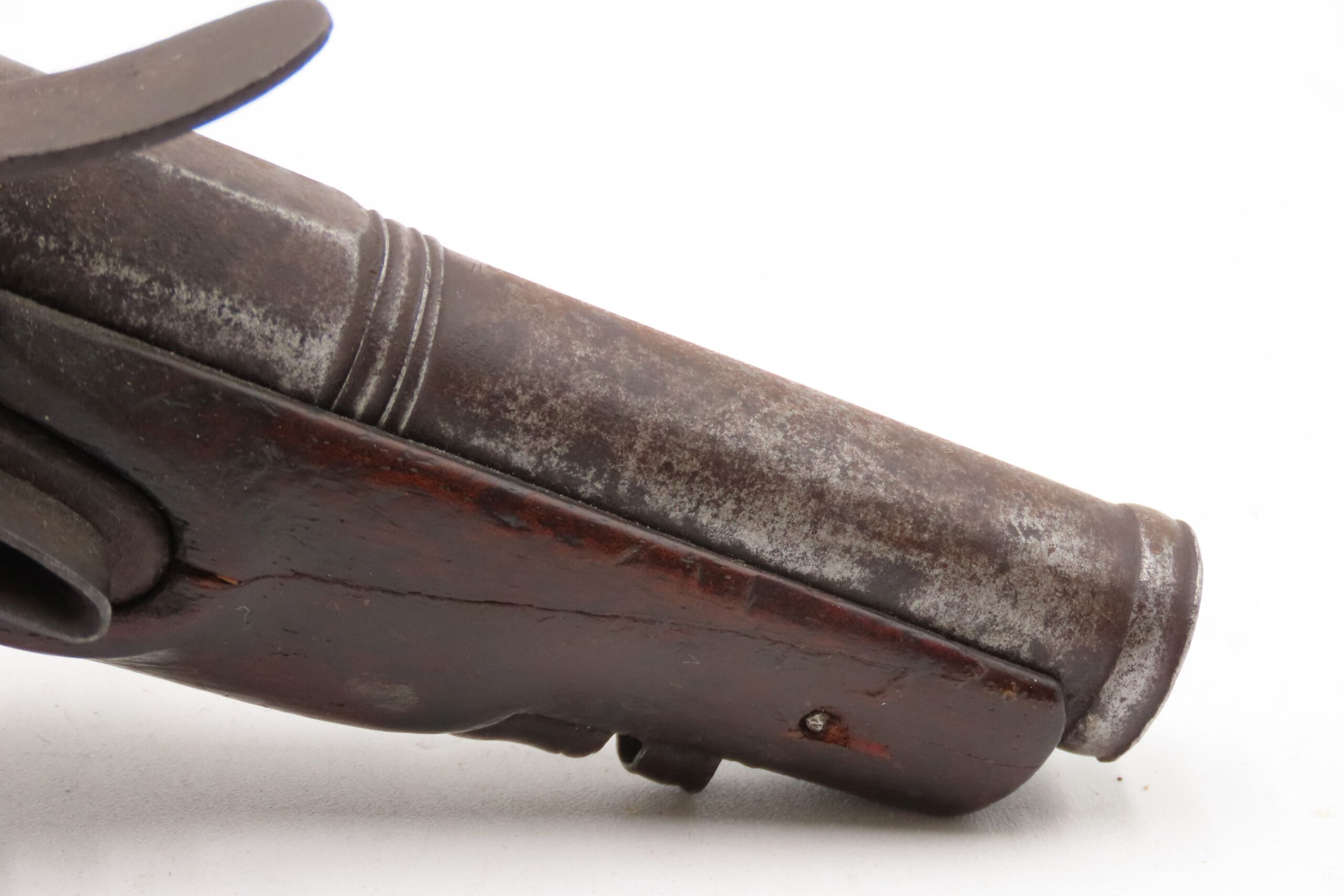 Antique Late 1700s EUROPEAN .54 FLINTLOCK Self Defense MANSTOPPER Pistol 18th Century GENTLEMAN’S HOLSTER/COAT POCKET Pistol - Image 6