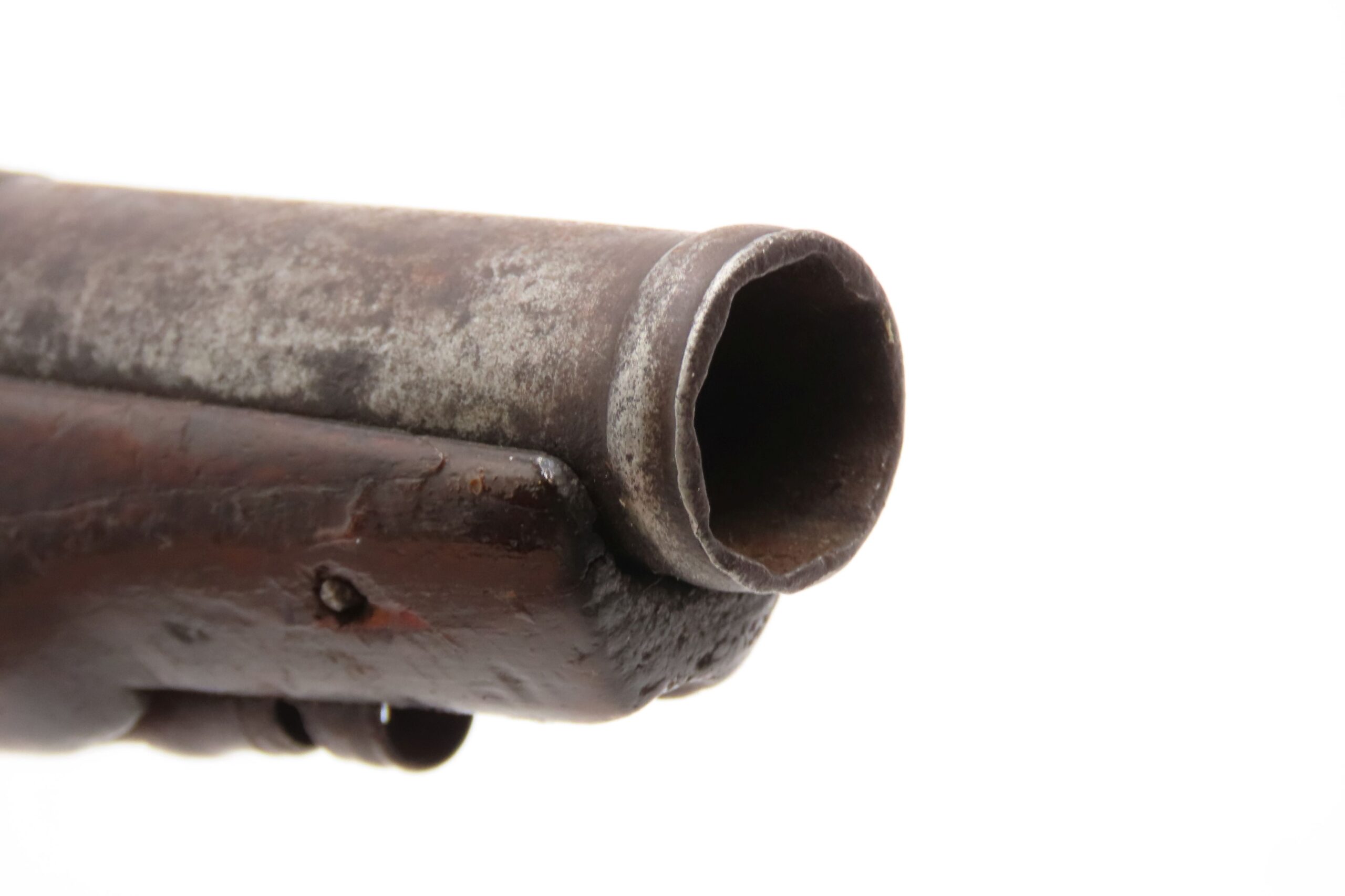 Antique Late 1700s EUROPEAN .54 FLINTLOCK Self Defense MANSTOPPER Pistol 18th Century GENTLEMAN’S HOLSTER/COAT POCKET Pistol - Image 7
