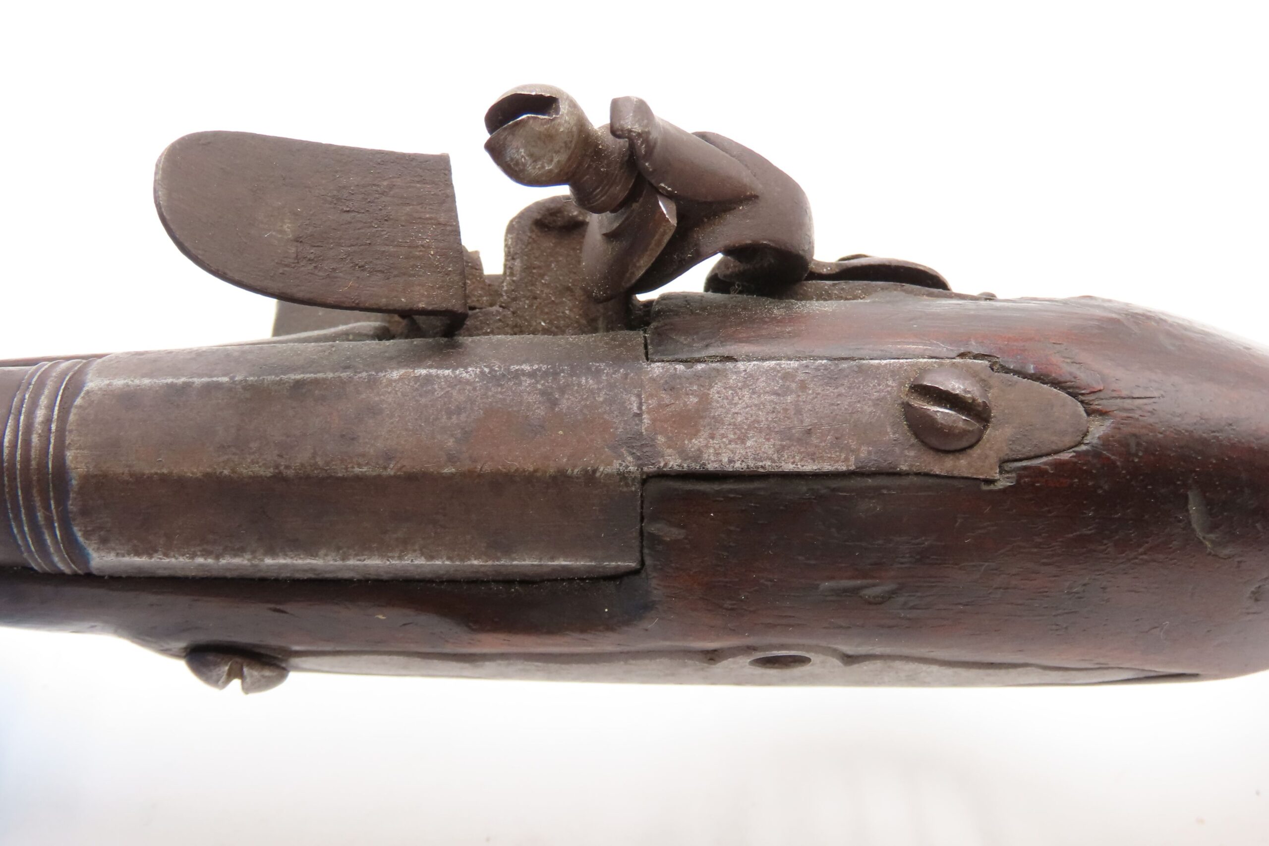 Antique Late 1700s EUROPEAN .54 FLINTLOCK Self Defense MANSTOPPER Pistol 18th Century GENTLEMAN’S HOLSTER/COAT POCKET Pistol - Image 9