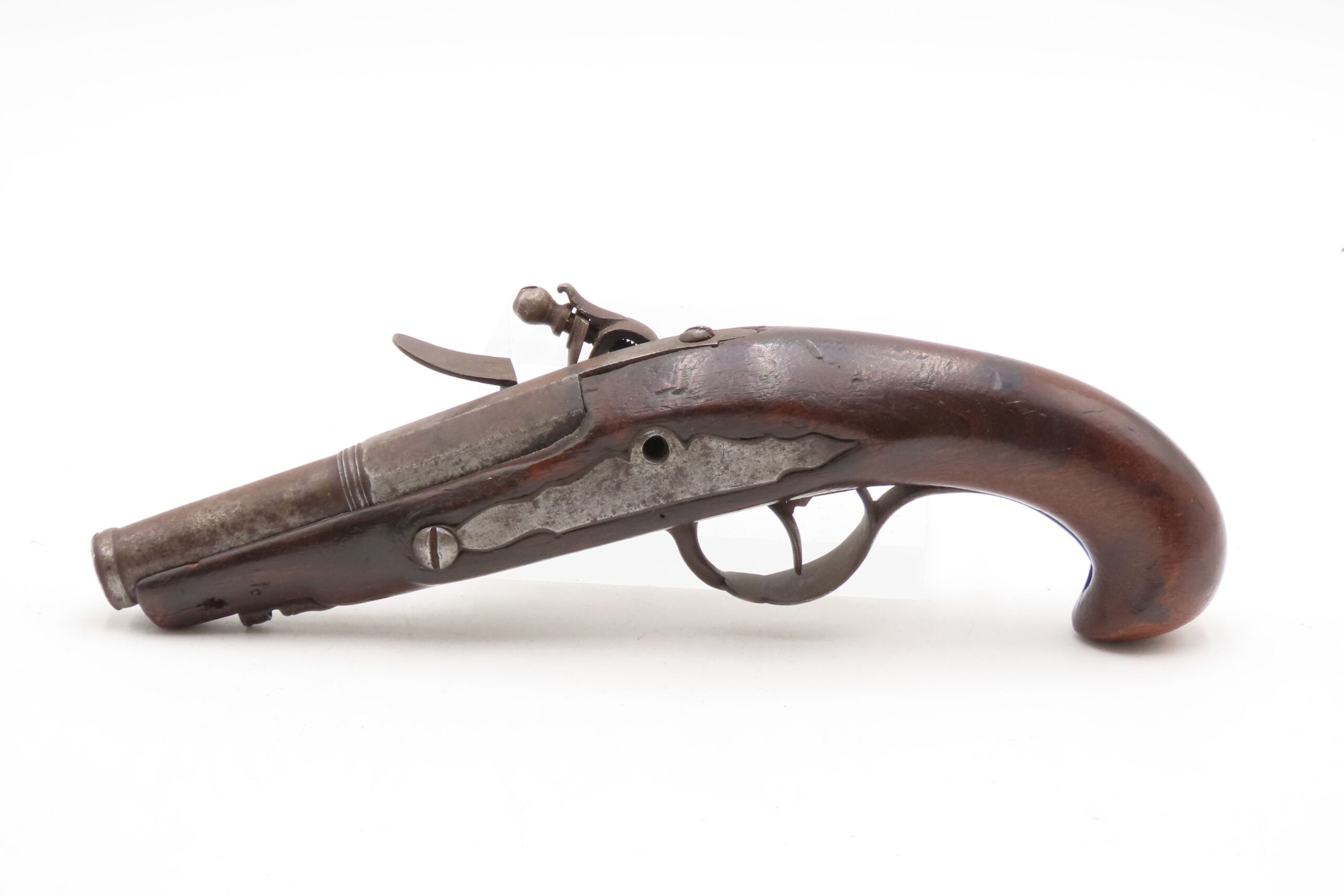 Antique Late 1700s EUROPEAN .54 FLINTLOCK Self Defense MANSTOPPER Pistol 18th Century GENTLEMAN’S HOLSTER/COAT POCKET Pistol - Image 14