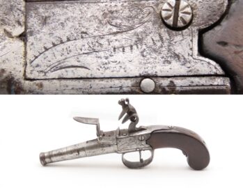 EUROPEAN Antique FLINTLOCK Boxlock SCREW BARREL Self Defense POCKET Pistol  SMALL Early 1800s Self Defense BELT/MUFF Pistol