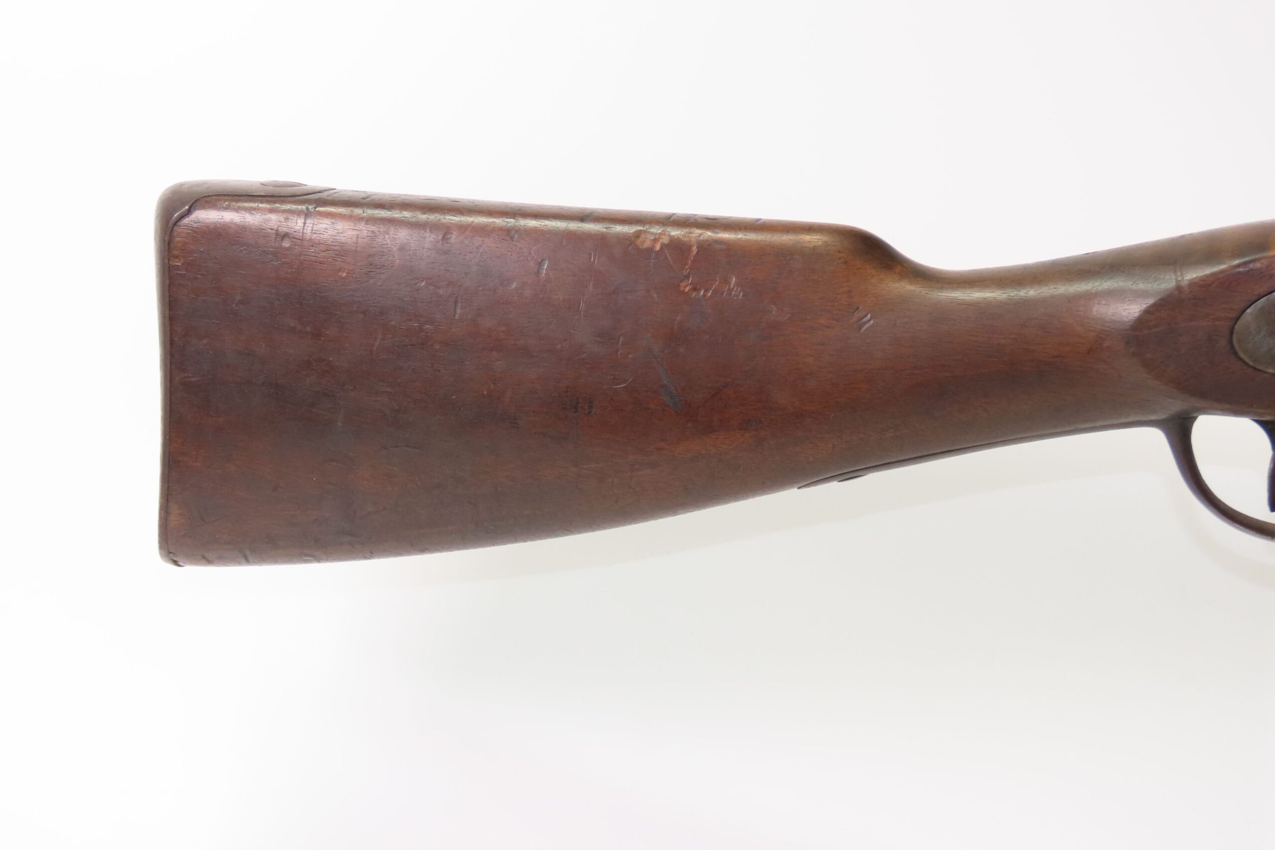 Antique CIVIL WAR Era European PERCUSSION Full Stock Military Rifle BAYONET “Crown/I” Proofed .54 Caliber Longarm - Image 4
