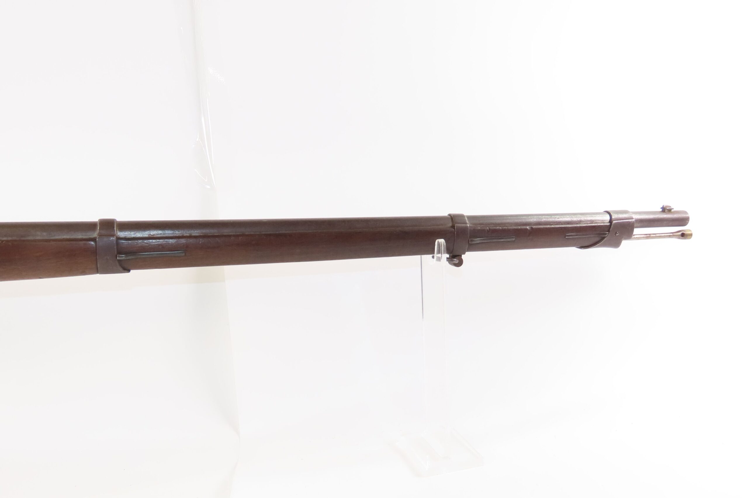 Antique CIVIL WAR Era European PERCUSSION Full Stock Military Rifle BAYONET “Crown/I” Proofed .54 Caliber Longarm - Image 6