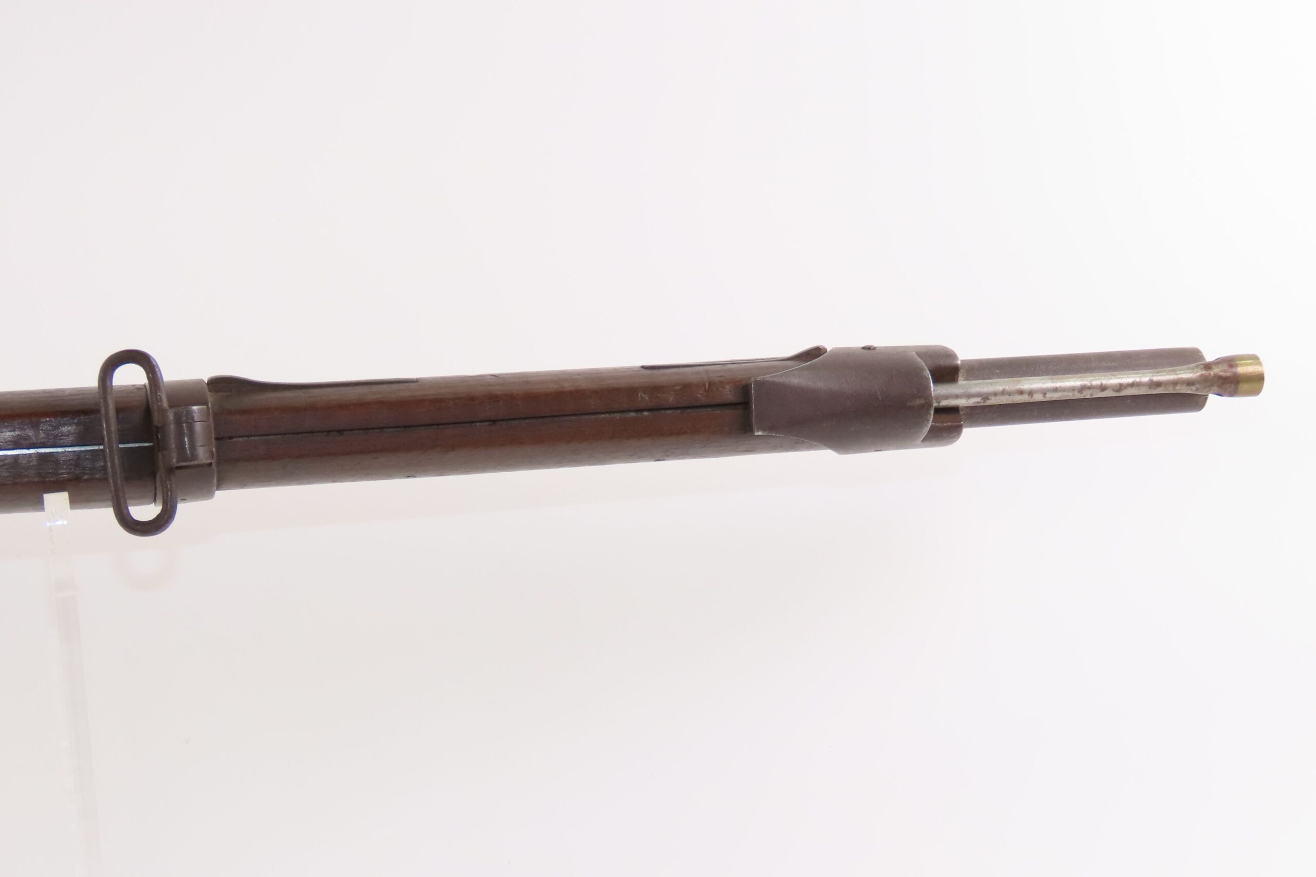 Antique CIVIL WAR Era European PERCUSSION Full Stock Military Rifle BAYONET “Crown/I” Proofed .54 Caliber Longarm - Image 9