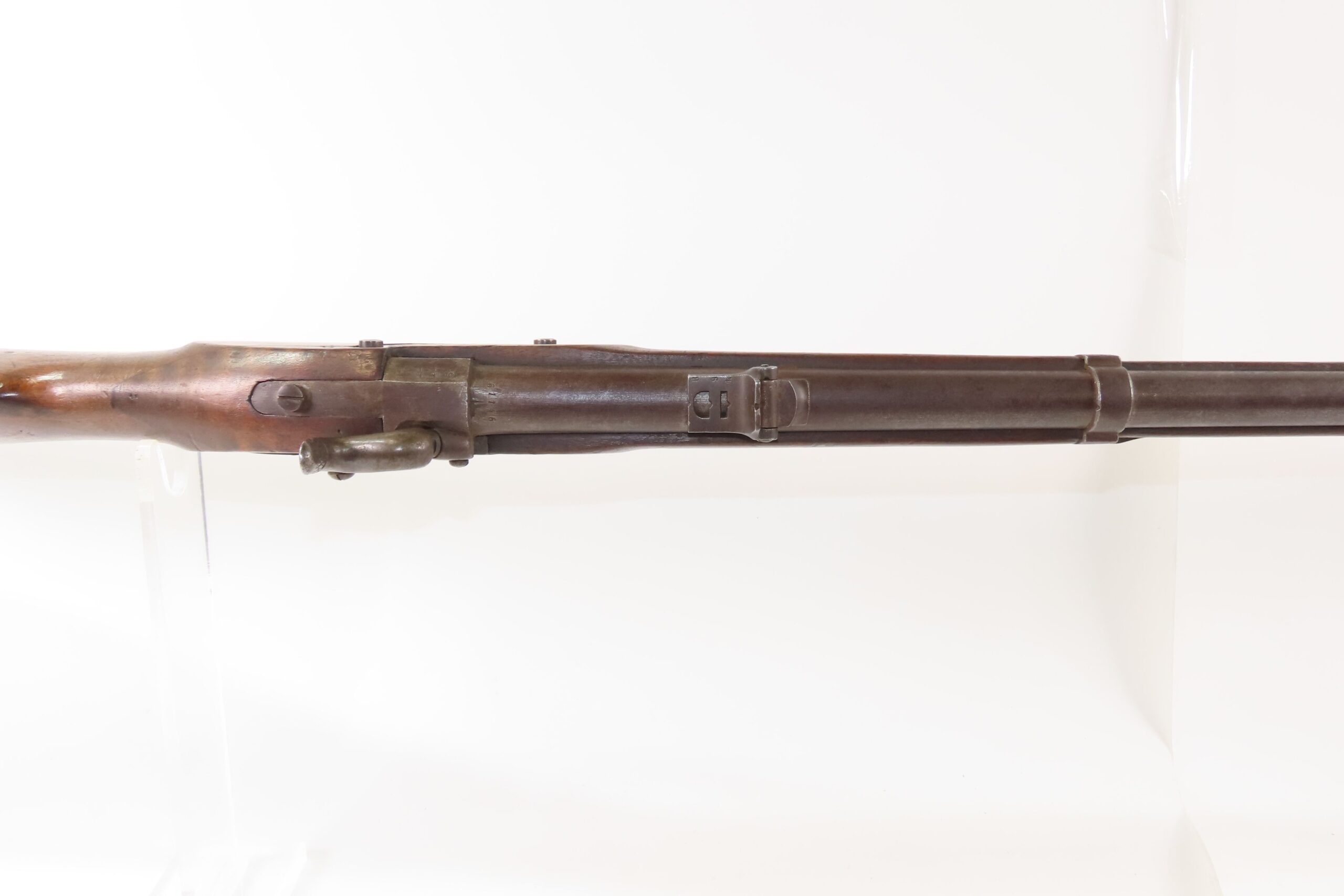 Antique CIVIL WAR Era European PERCUSSION Full Stock Military Rifle BAYONET “Crown/I” Proofed .54 Caliber Longarm - Image 11