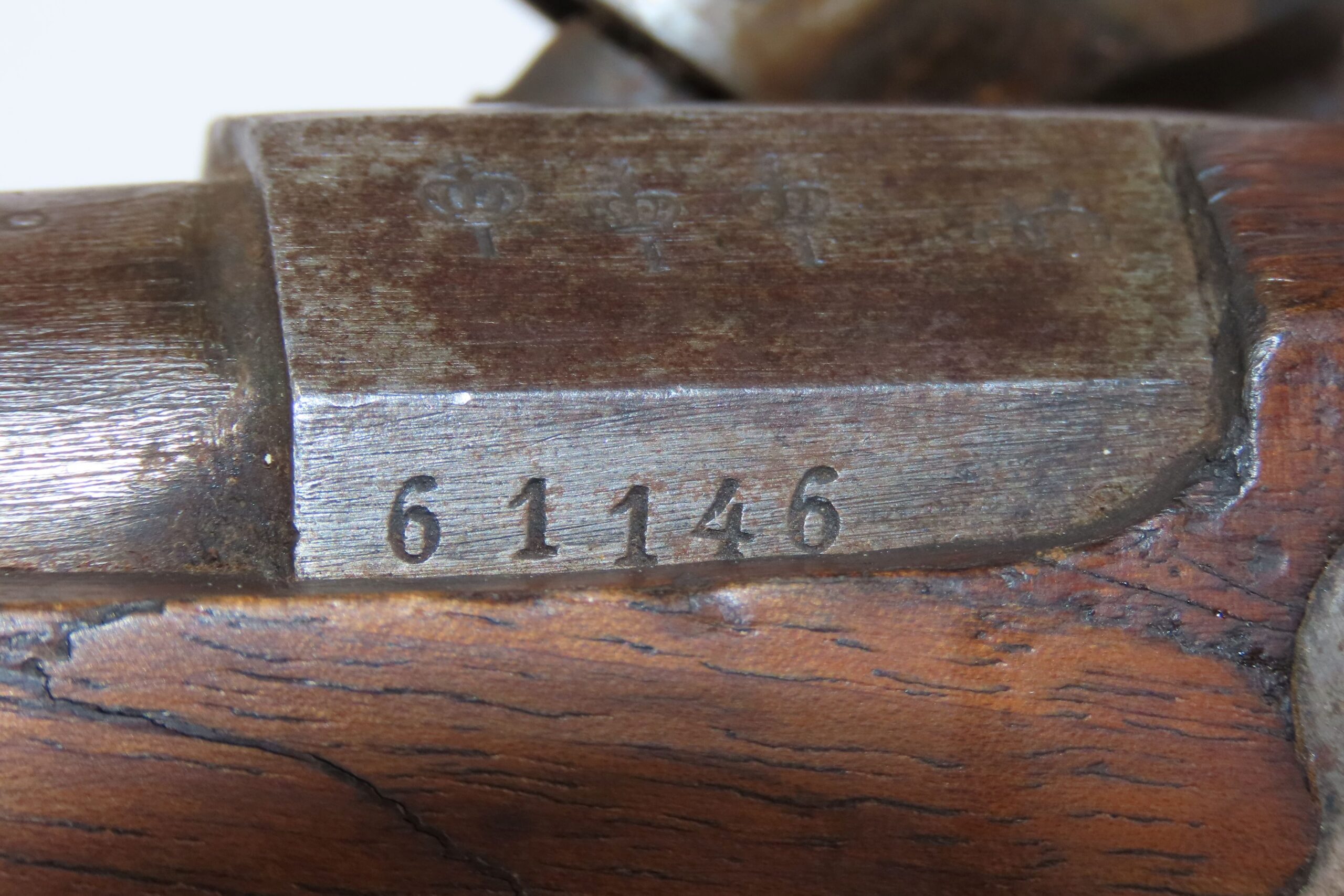 Antique CIVIL WAR Era European PERCUSSION Full Stock Military Rifle BAYONET “Crown/I” Proofed .54 Caliber Longarm - Image 15