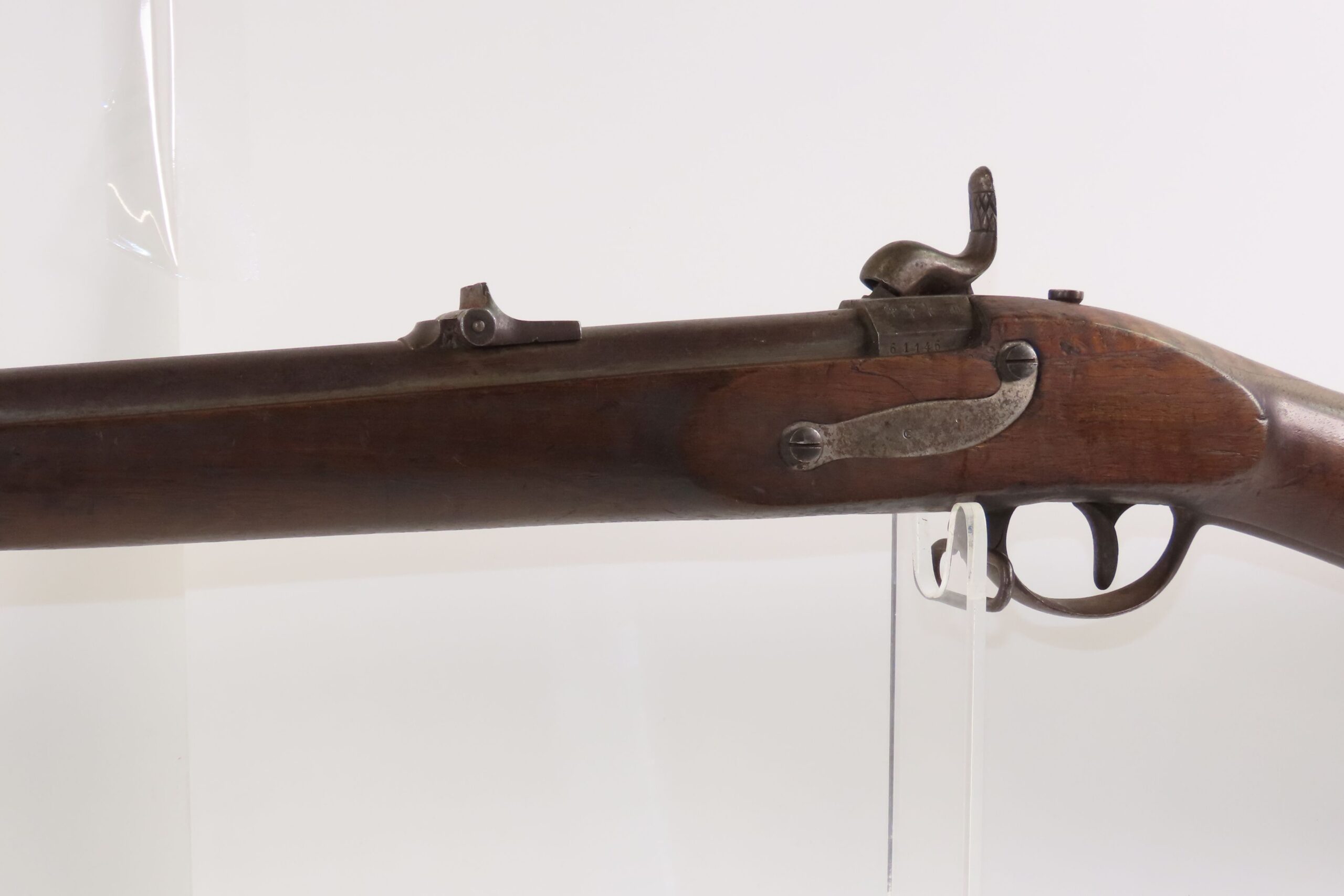 Antique CIVIL WAR Era European PERCUSSION Full Stock Military Rifle BAYONET “Crown/I” Proofed .54 Caliber Longarm - Image 19