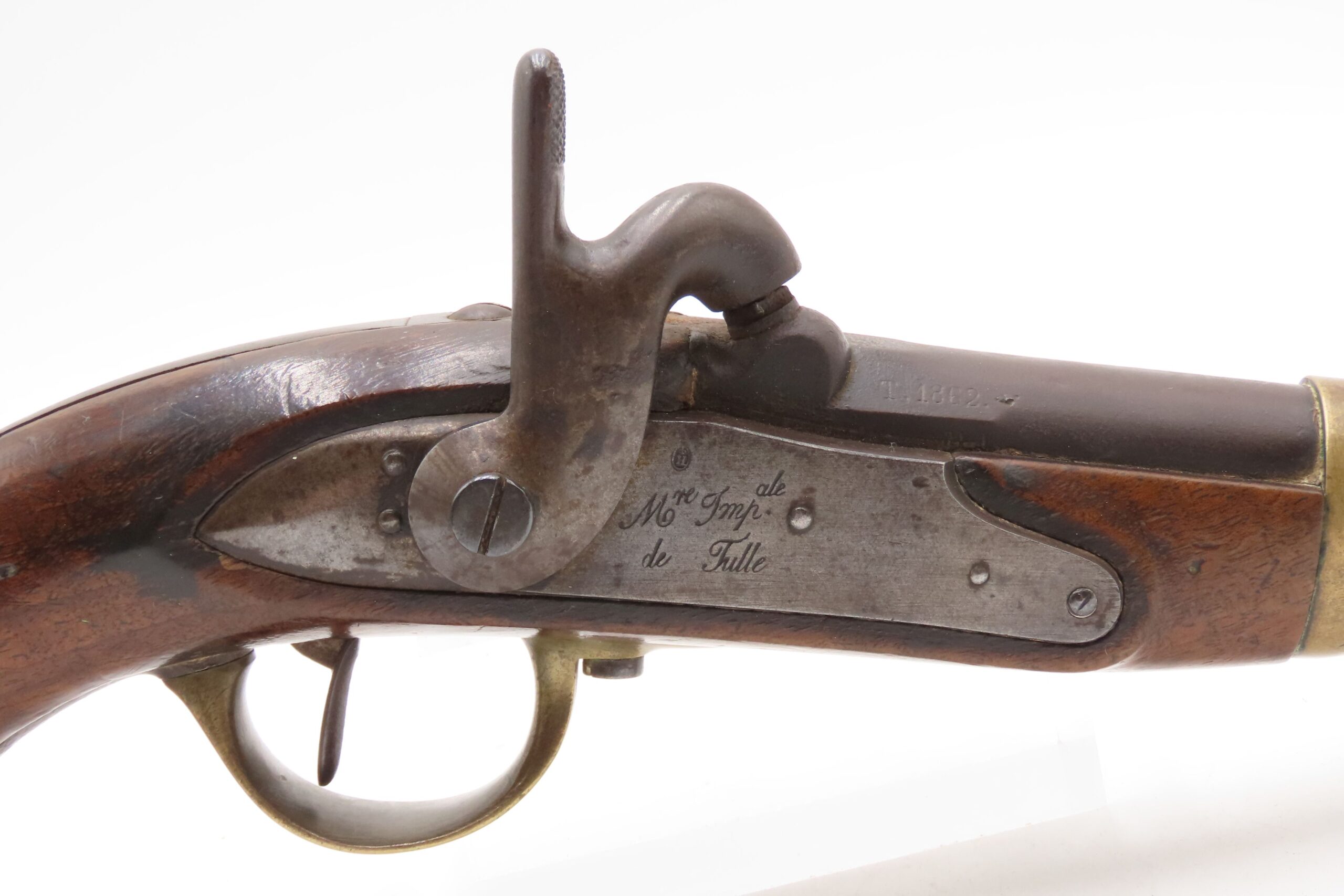 FRENCH Antique TULLE ARSENAL M1822 Percussion Conversion MILITARY Pistol 1862 Conversion Dated Possibly for CIVIL WAR Use - Image 5