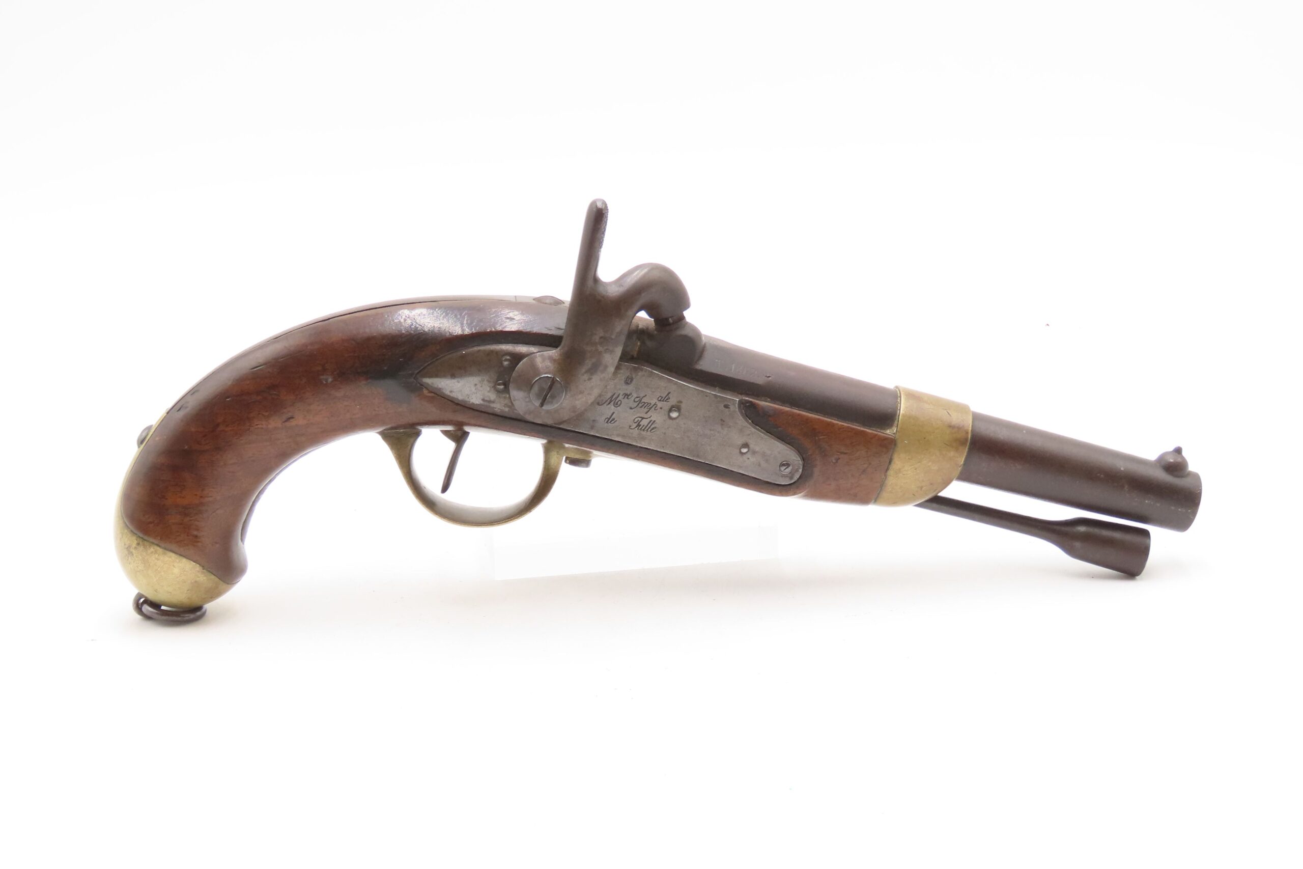 FRENCH Antique TULLE ARSENAL M1822 Percussion Conversion MILITARY Pistol 1862 Conversion Dated Possibly for CIVIL WAR Use - Image 3