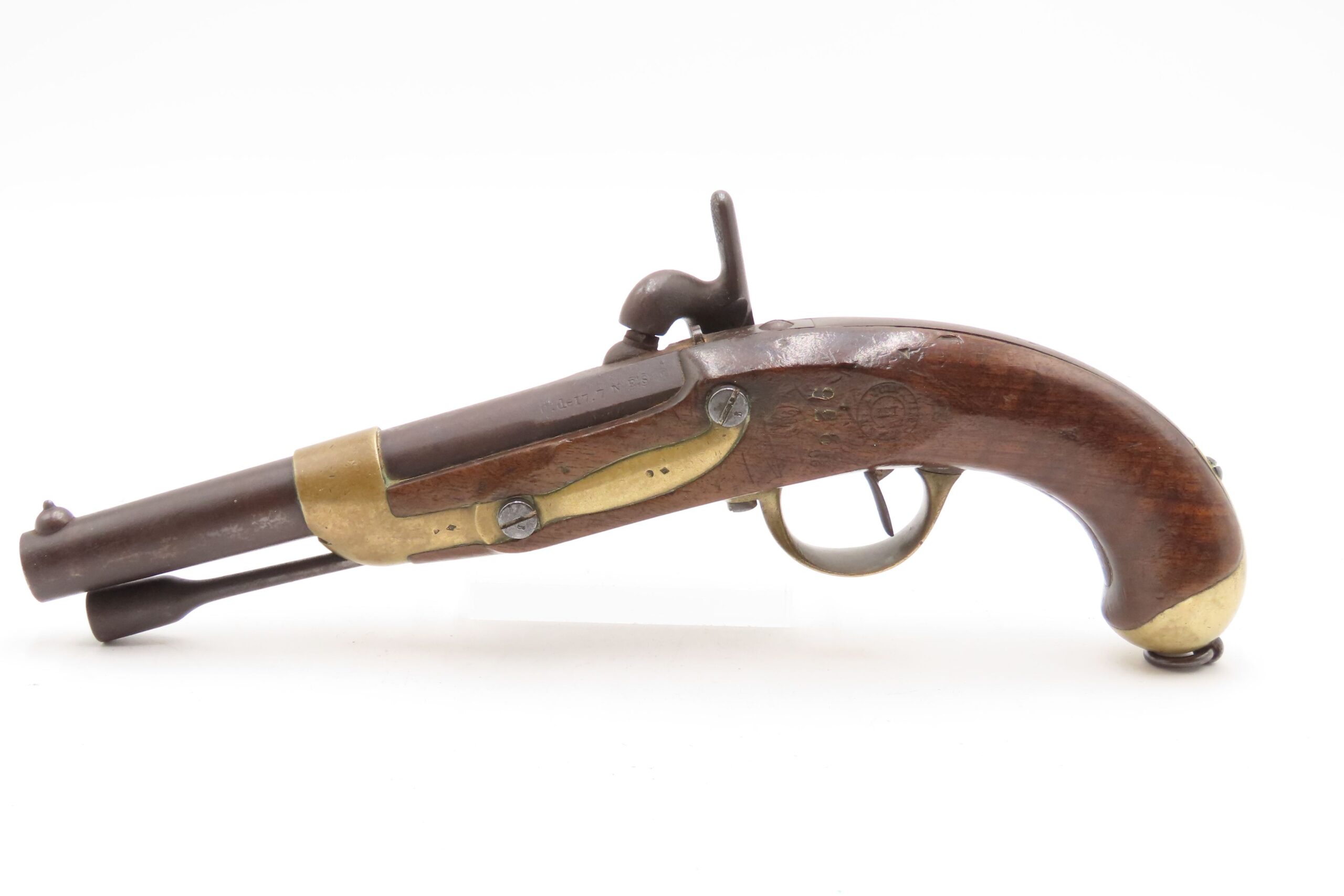 FRENCH Antique TULLE ARSENAL M1822 Percussion Conversion MILITARY Pistol 1862 Conversion Dated Possibly for CIVIL WAR Use - Image 15