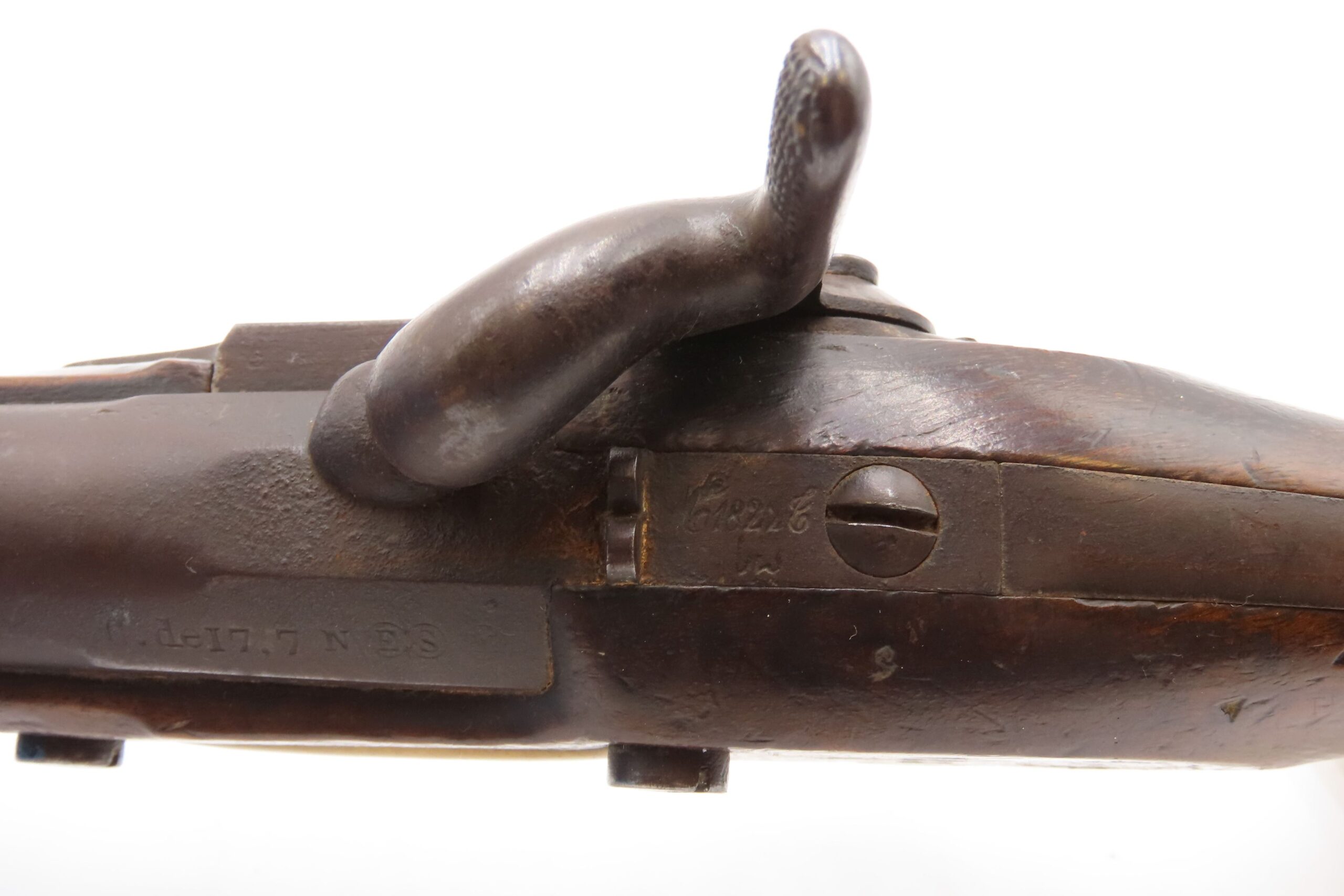 FRENCH Antique TULLE ARSENAL M1822 Percussion Conversion MILITARY Pistol 1862 Conversion Dated Possibly for CIVIL WAR Use - Image 11