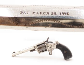 RARE Hopkins & Allen FACTORY ENGRAVED Antique “CZAR” Single Action Revolver WILD WEST Pocket Carry .22 Rimfire NICKEL PLATED