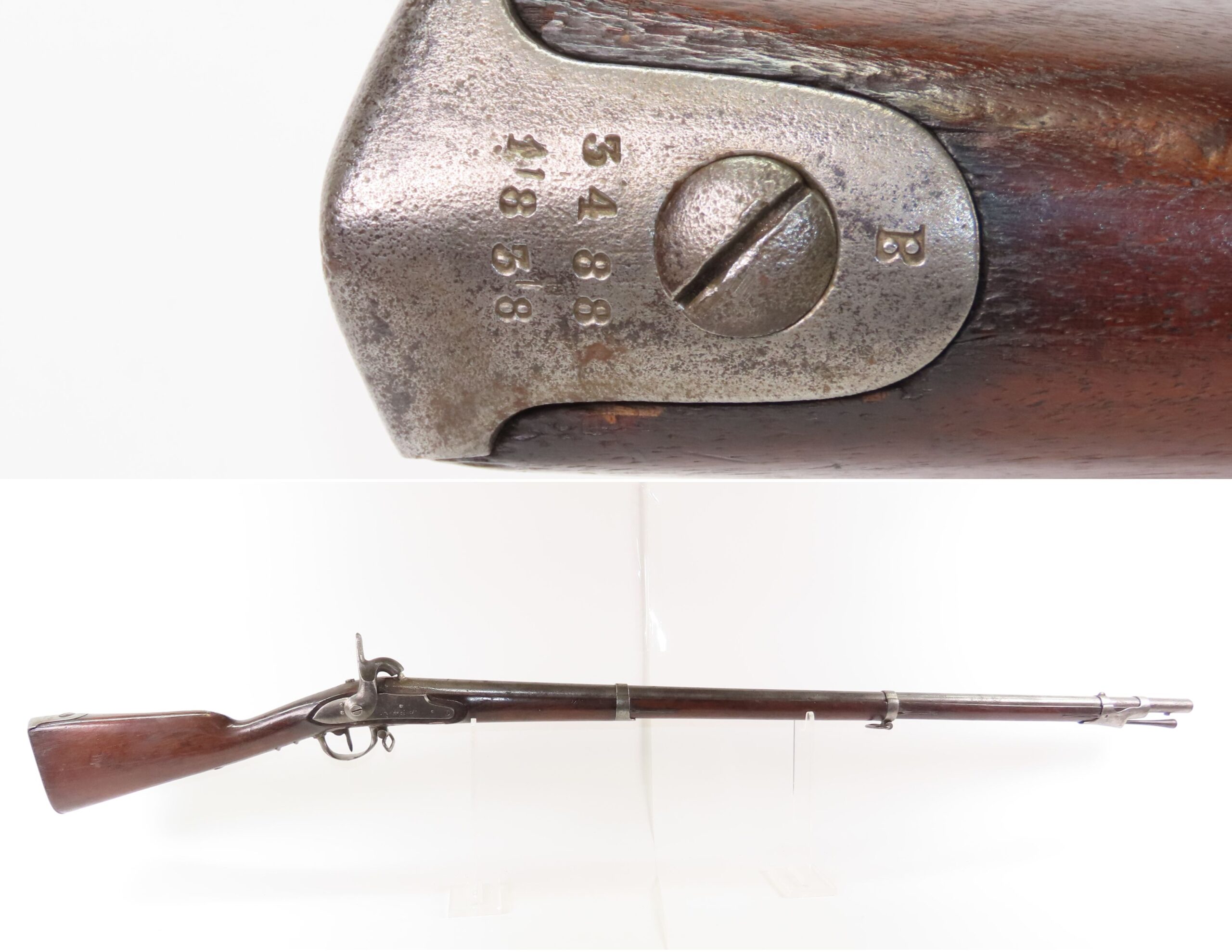 CIVIL WAR Era Antique FRENCH M1822 .69 Percussion Conversion RIFLED MUSKET 1840 Dated French Army LINE INFANTRY Musket